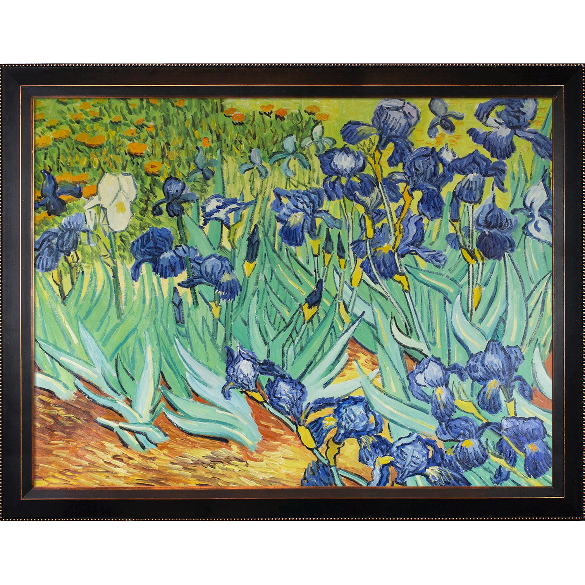 La Pastiche Irises Vincent Van Gogh Framed 35-in H x 45-in W Floral ...