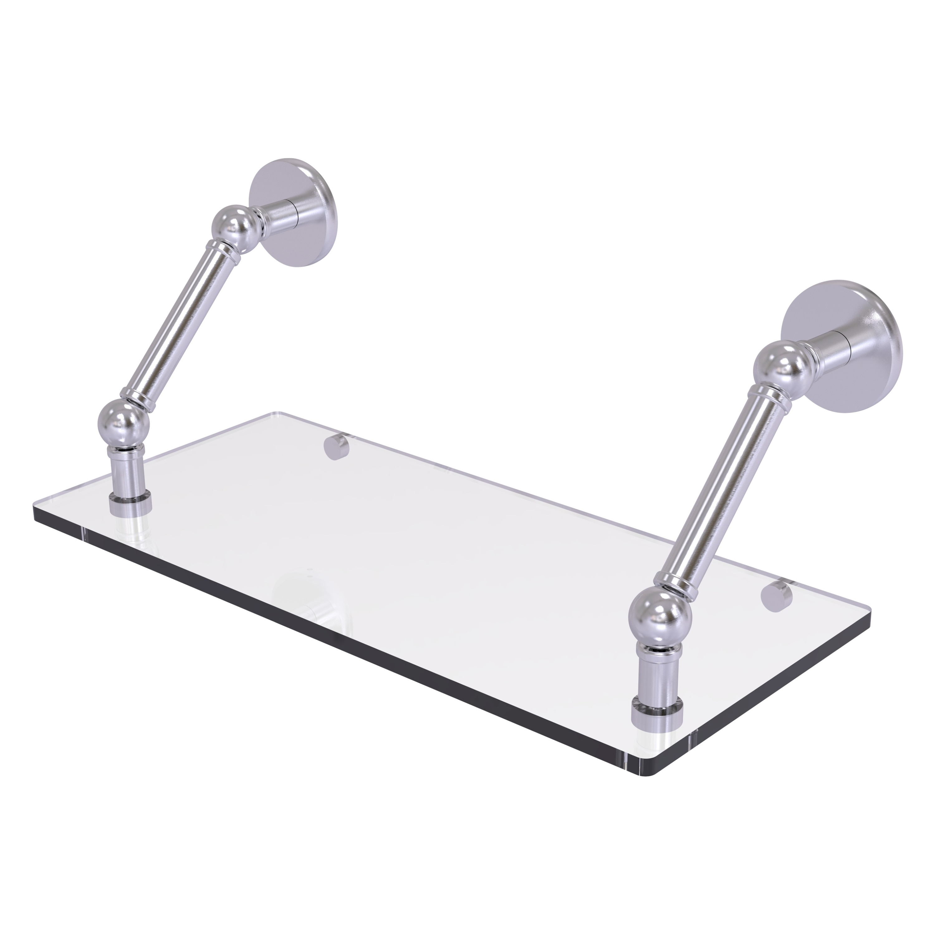 Allied Brass P1000-1-18-SCH Prestige Skyline Satin Chrome Wall mount Bathroom Shelf ( 18-in x 8-in x 8-in )