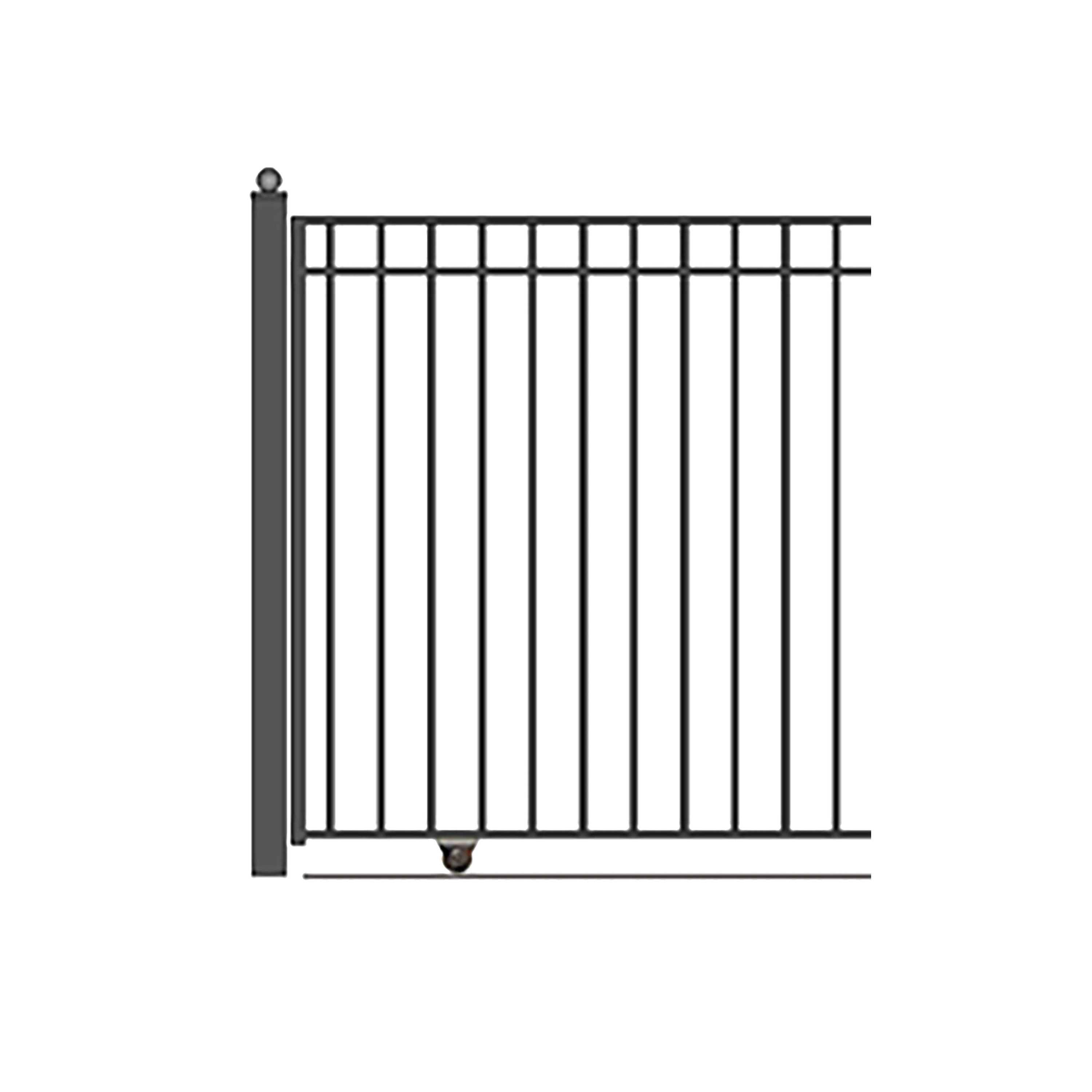 ALEKO 30-ft x 6-ft Black Galvanized Steel Driveway Gate in the Driveway ...