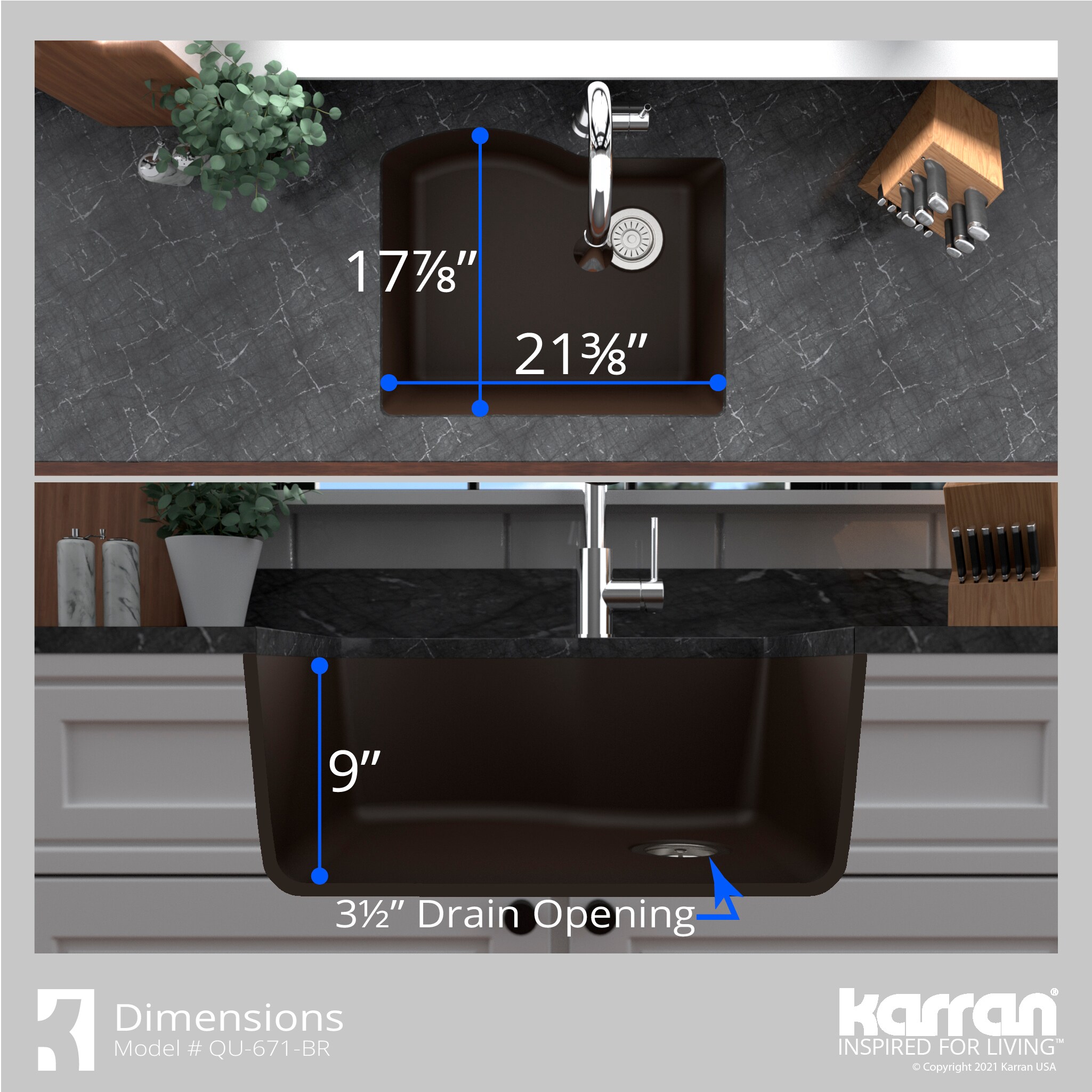 Karran QU-671-BR-PK1 Kitchen-Sinks - View #9