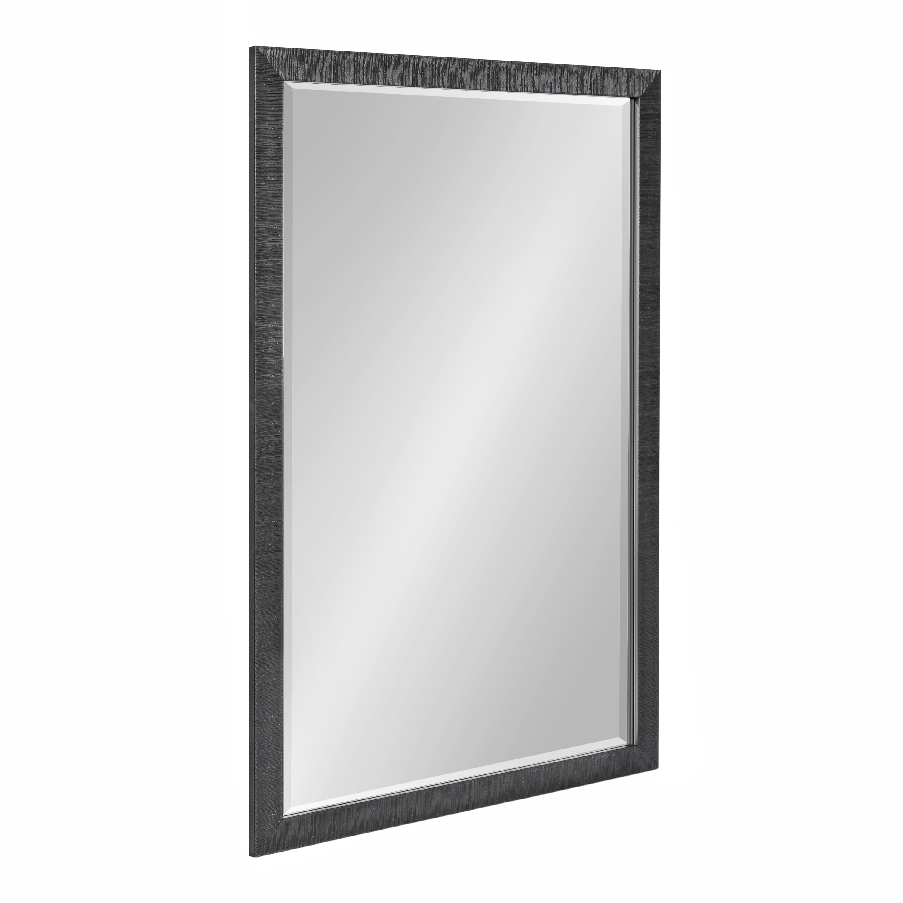 Kate and Laurel 225688 Reyna 24.00-in W x 36-in H Rectangle Black Framed Wall Mirror