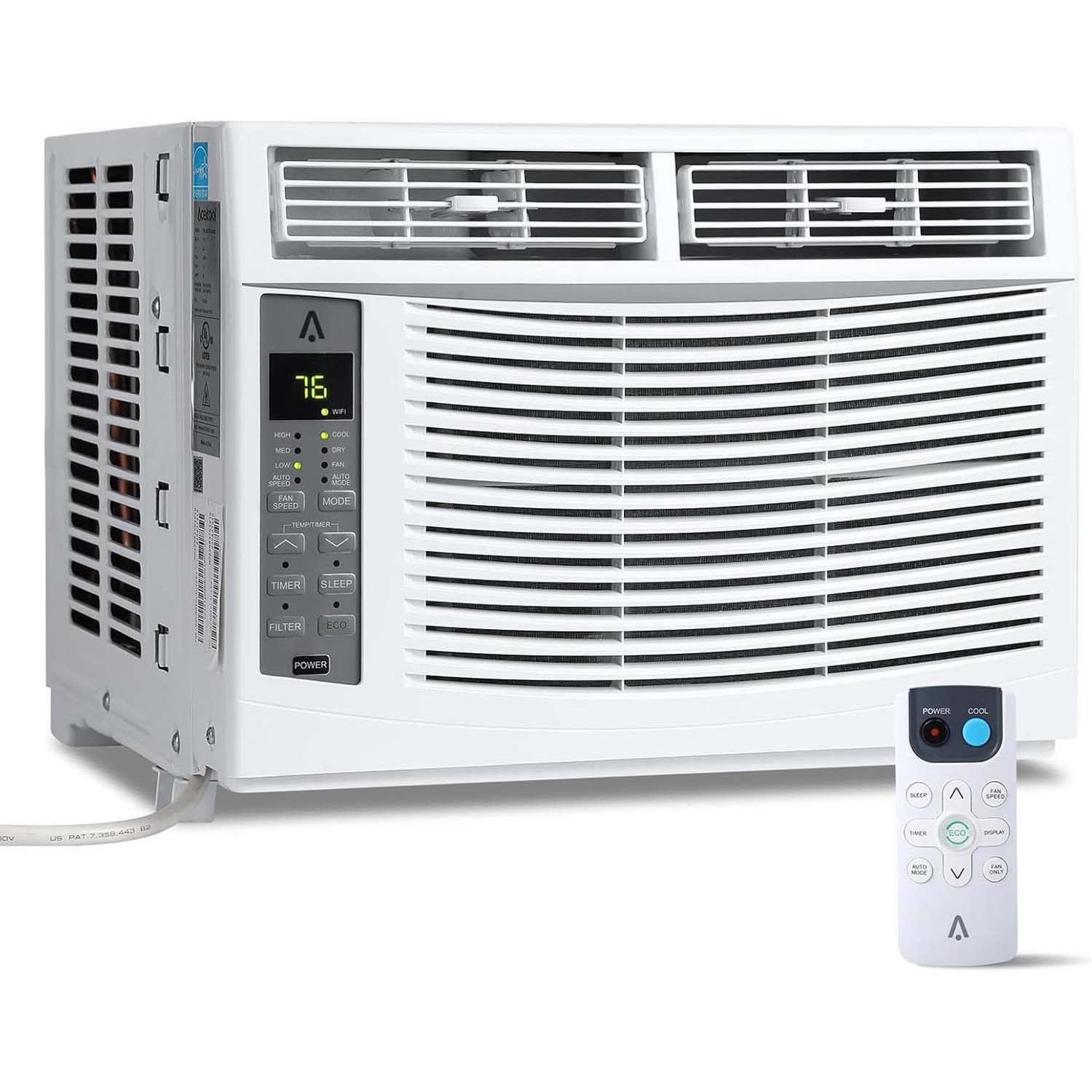 WhizMax PD-PHO-0WPUZ5B5 Window Air Conditioner - 6000 BTU Cooling - Smart WiFi Control - Cools 250 Sq Ft - 3 Modes