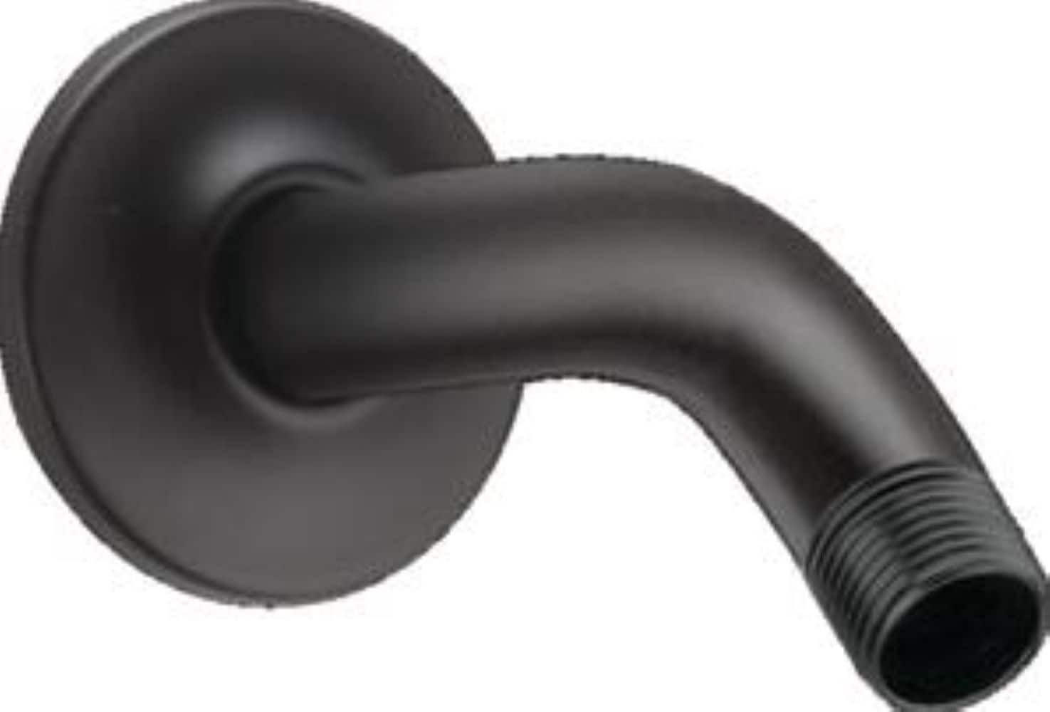 Delta U4993-BL Matte Black 5.75-Inches Universal Bathtub/Shower Shower arm and flange 0.5-Inches -ID