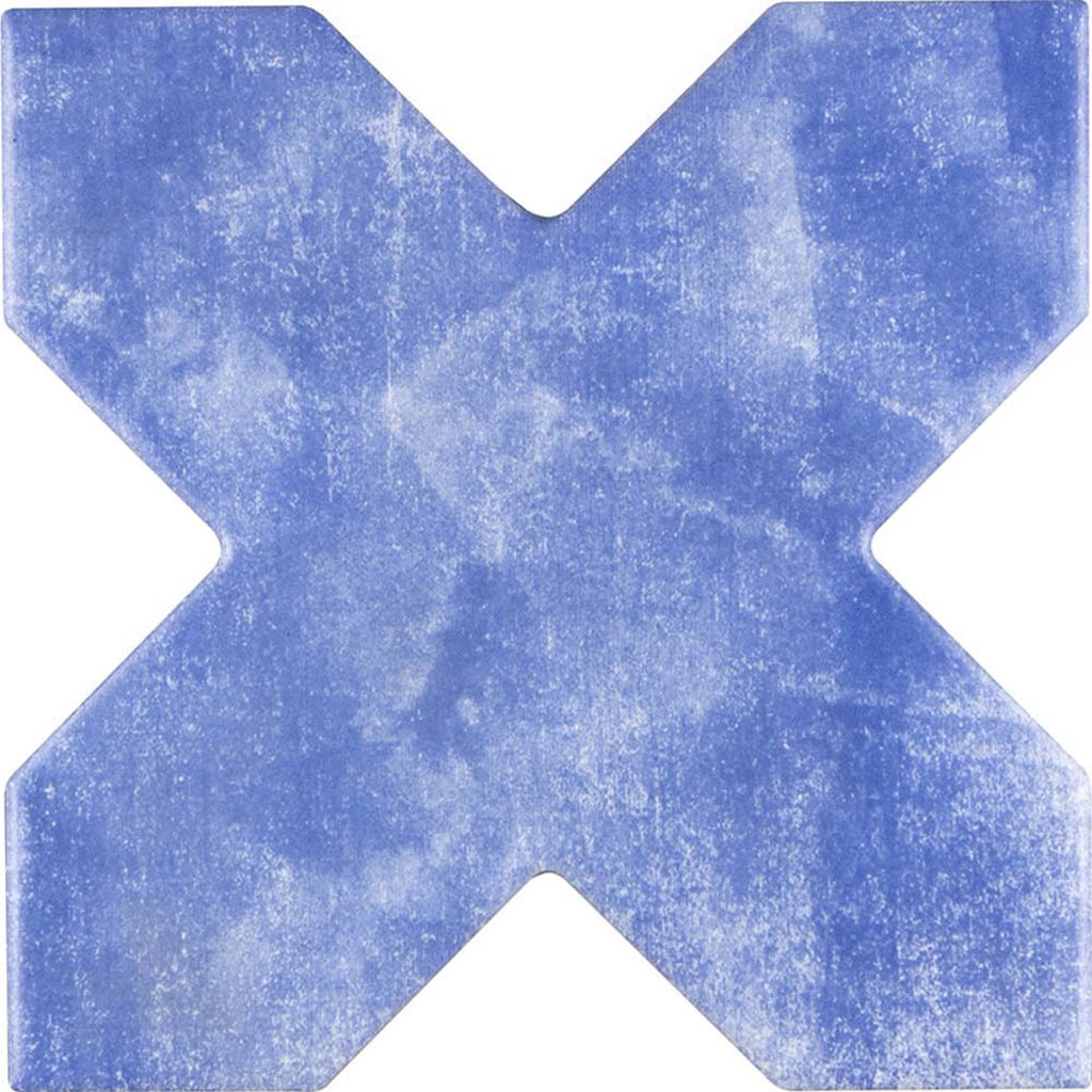 Apollo Tile MOR88BLUCRA Siena Cornflower Blue 6-in x 6-in Matte Ceramic Stone Look Floor and Wall Tile (5.37-sq. ft/ Carton)