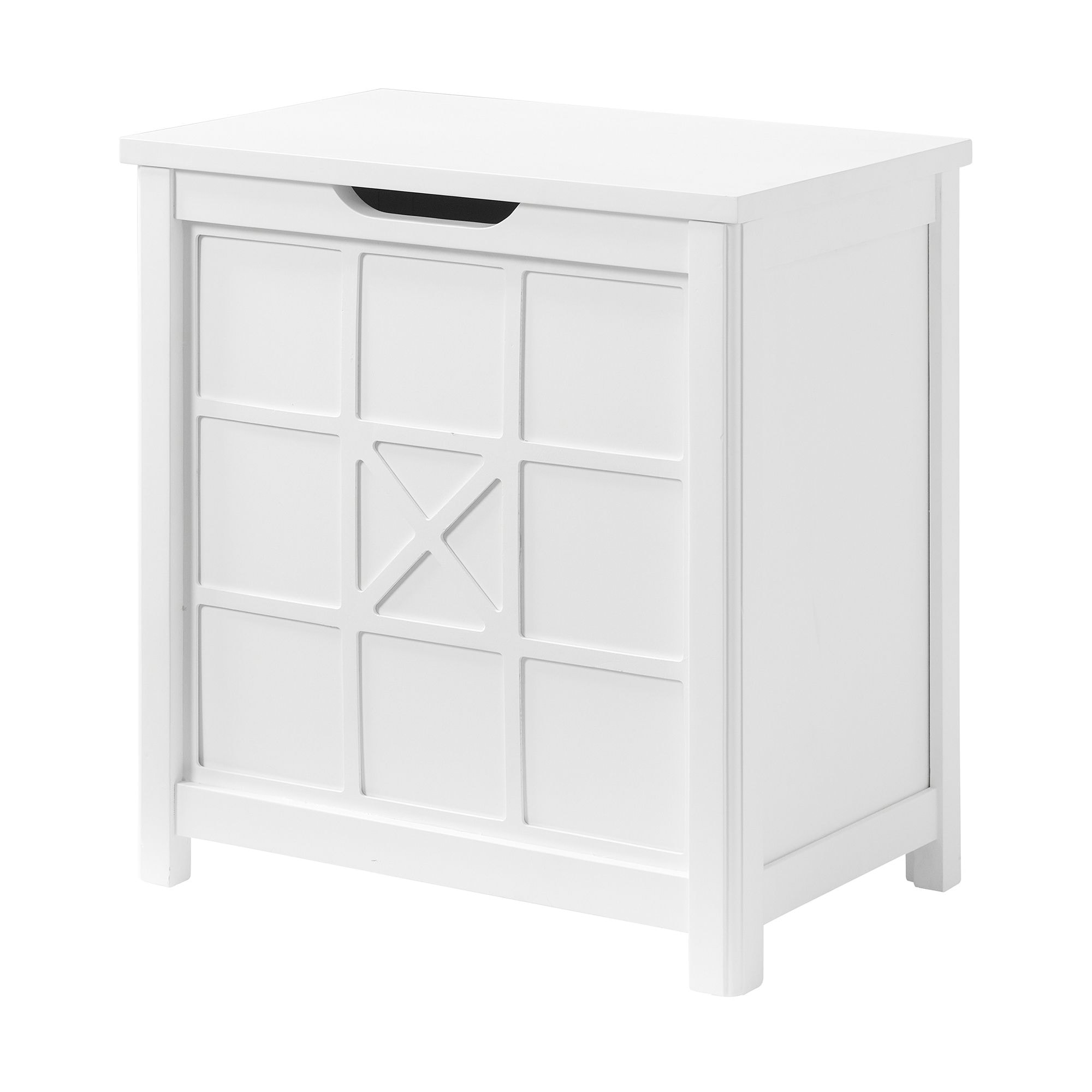 Alaterre Furniture ANDE77WH 19-in x 20-in x 12-in White Wood Freestanding Linen Cabinet