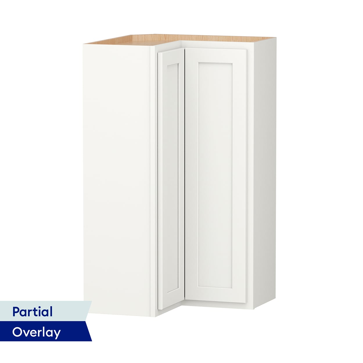 Shenandoah PRO Express SPE 92MPS-9208 Breckenridge 24-in W x 42-in H x 24-in D Linen L-shaped Corner wall Fully assembled Plywood Cabinet (Recessed Panel Shaker)