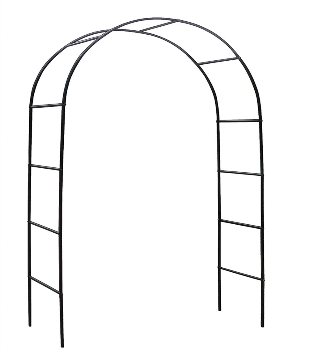 MaseiKar Black Metal Garden Arch Trellis Adjustable Arbor Trellis for Climbing Plants Wedding Garden Decor #DB0104
