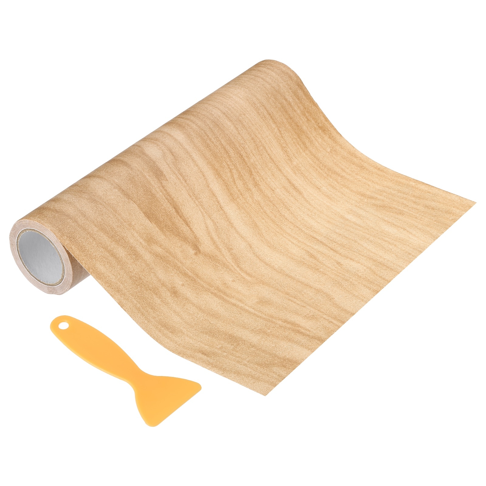 PATIKIL 8-Inch x 30-Foot Self-Adhesive Wood Grain Repair Tape with Scraper Maple Light Chestnut