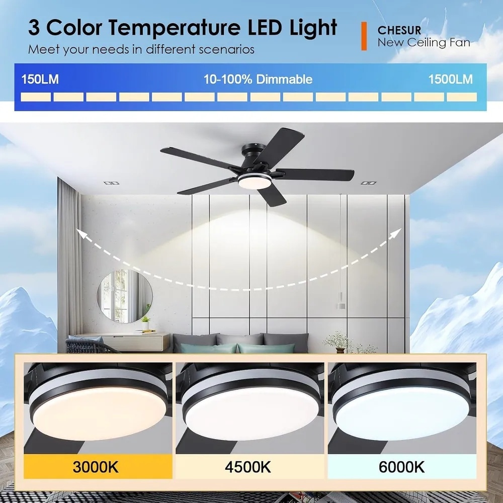 Kviflon LS8236-52BKRGB Ceiling-Fans - View #4