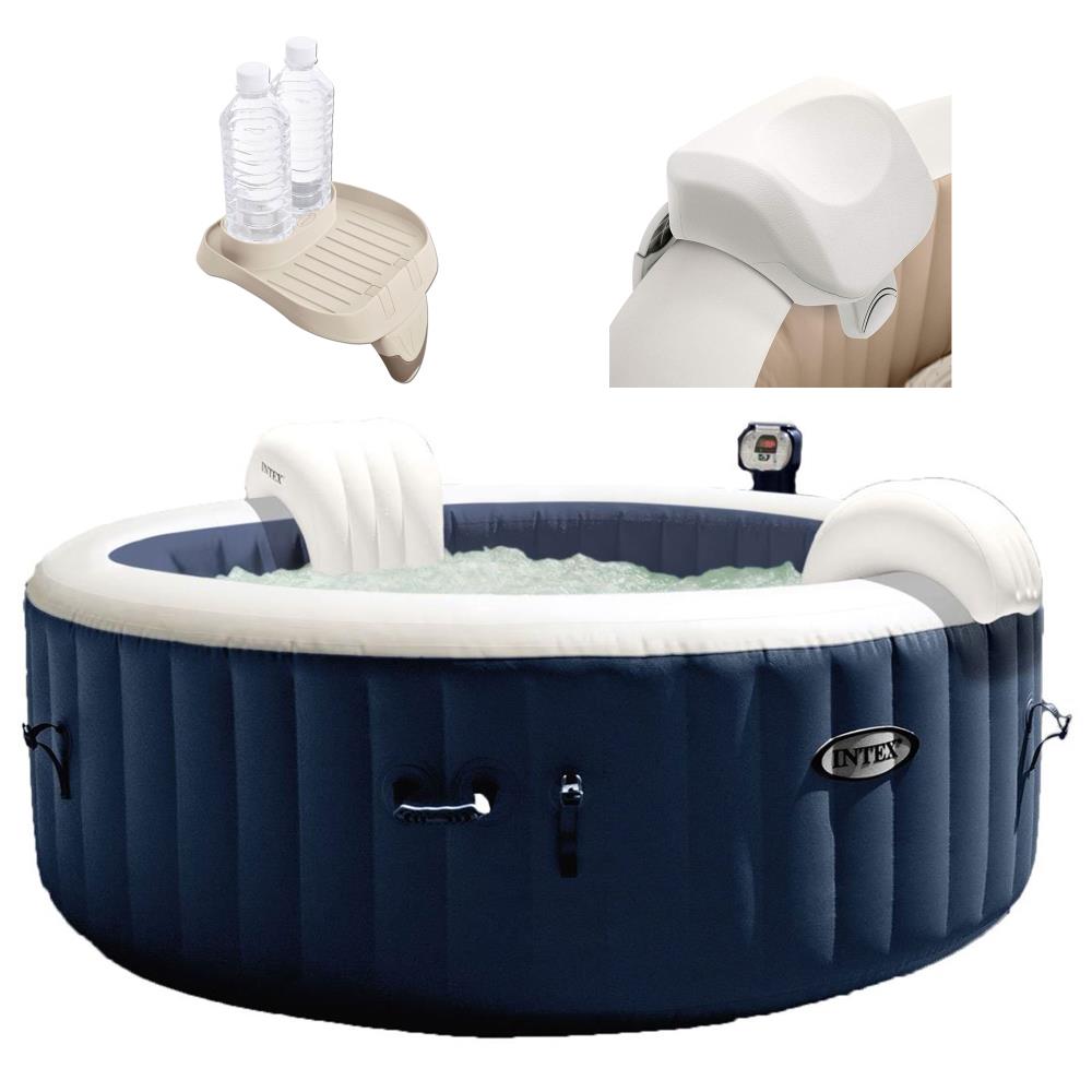 Intex 135954 4-Person 140-Jet Round Inflatable Hot Tub
