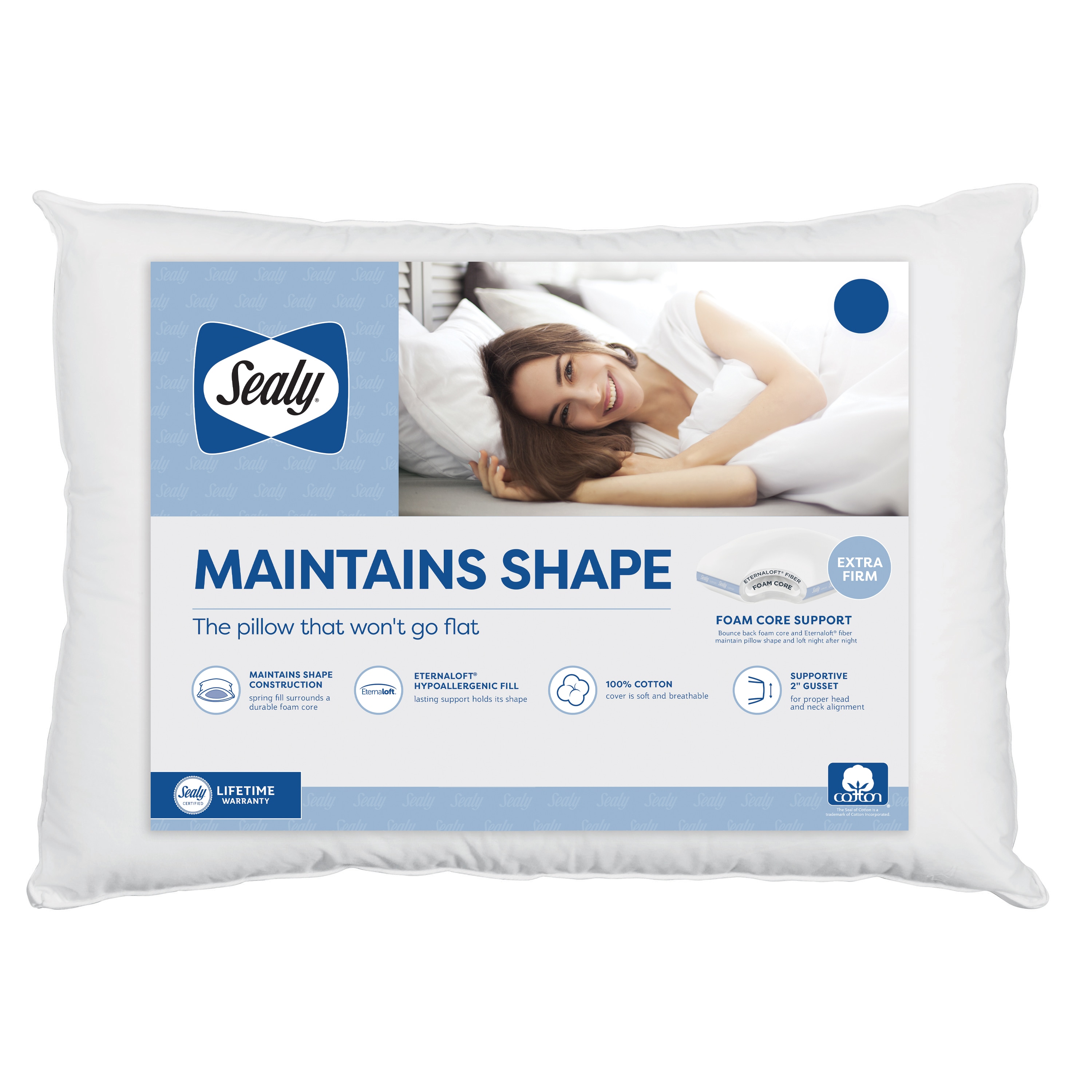 Sealy Extra-Firm Pillow - White, Standard - Kroger