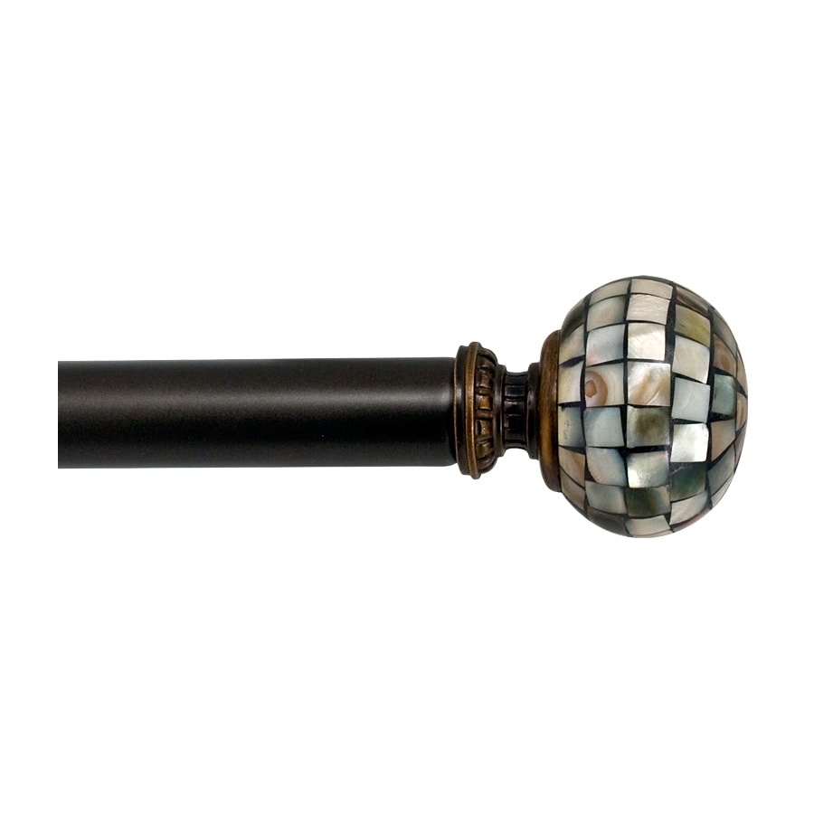 allen roth 72-in to 144-in Specialty Bronze Single Curtain Rod at 