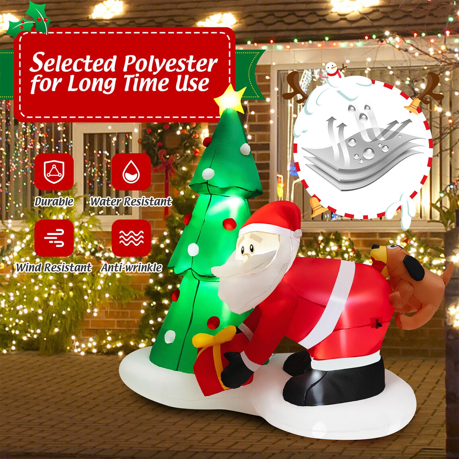 WELLFOR HYJ24096US Christmas-Inflatables - View #4
