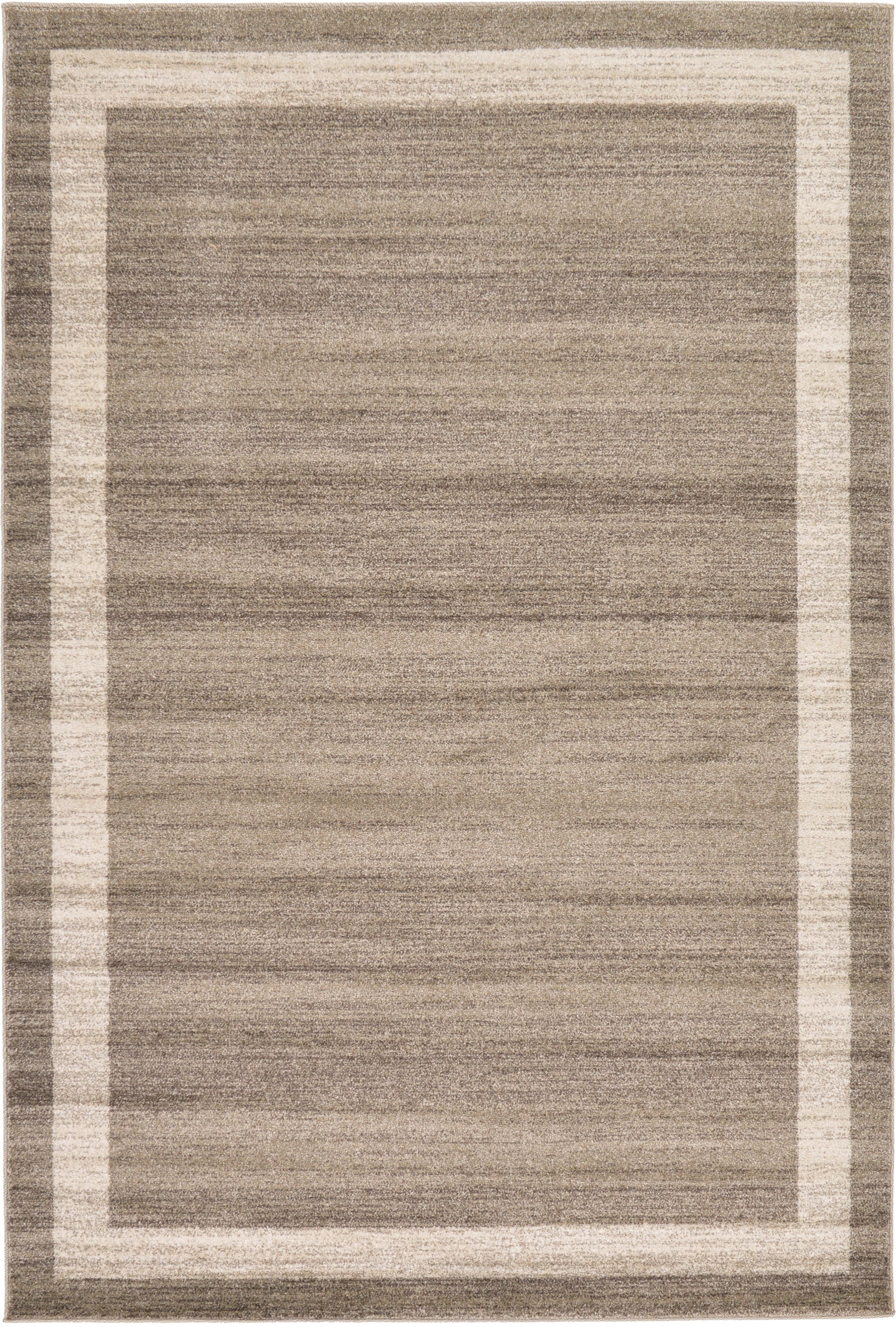 Unique Loom Maria Del Mar 2 x 3 Light Brown/Beige Indoor Border Industrial Area Rug