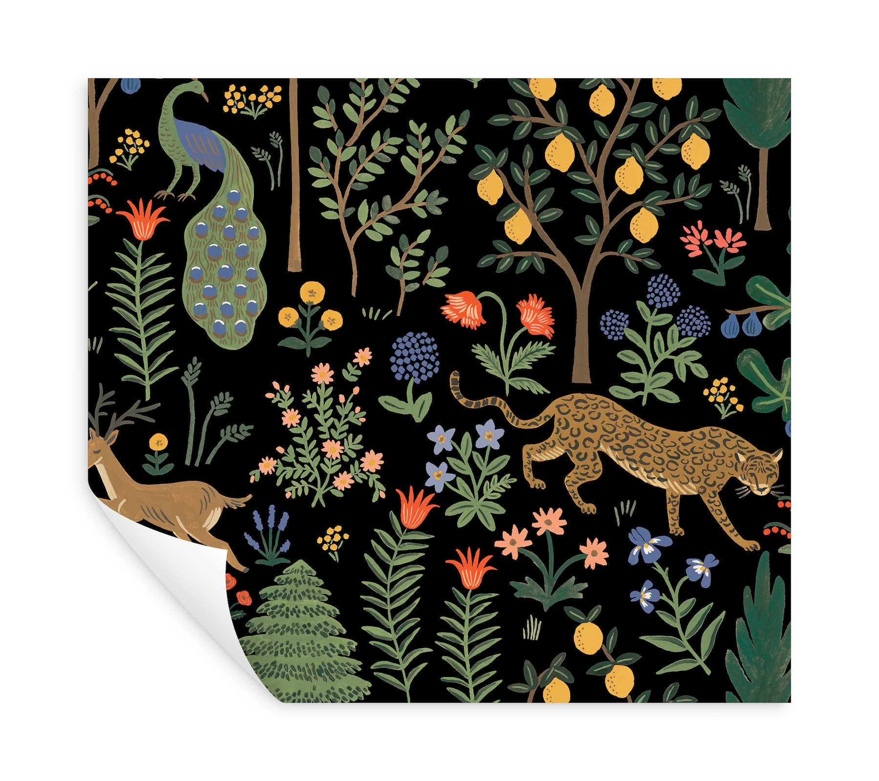 Black Self-Adhesive Removable Peel and Stick Wallpaper