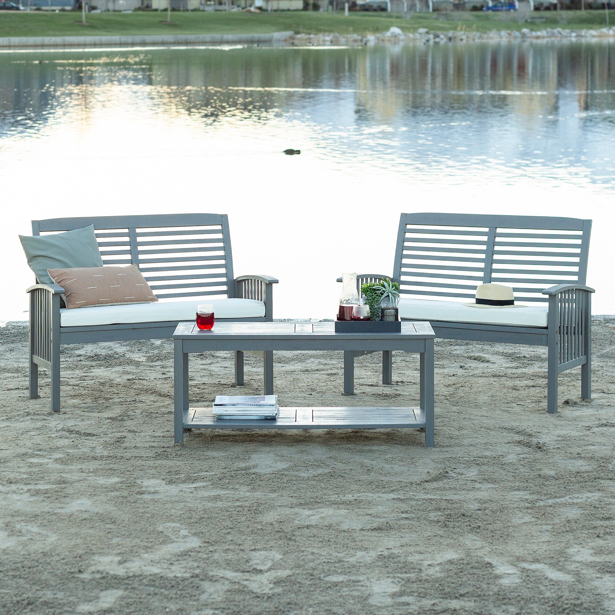 Walker Edison LWW3SGW-2LST Patio-Conversation-Sets - View #3