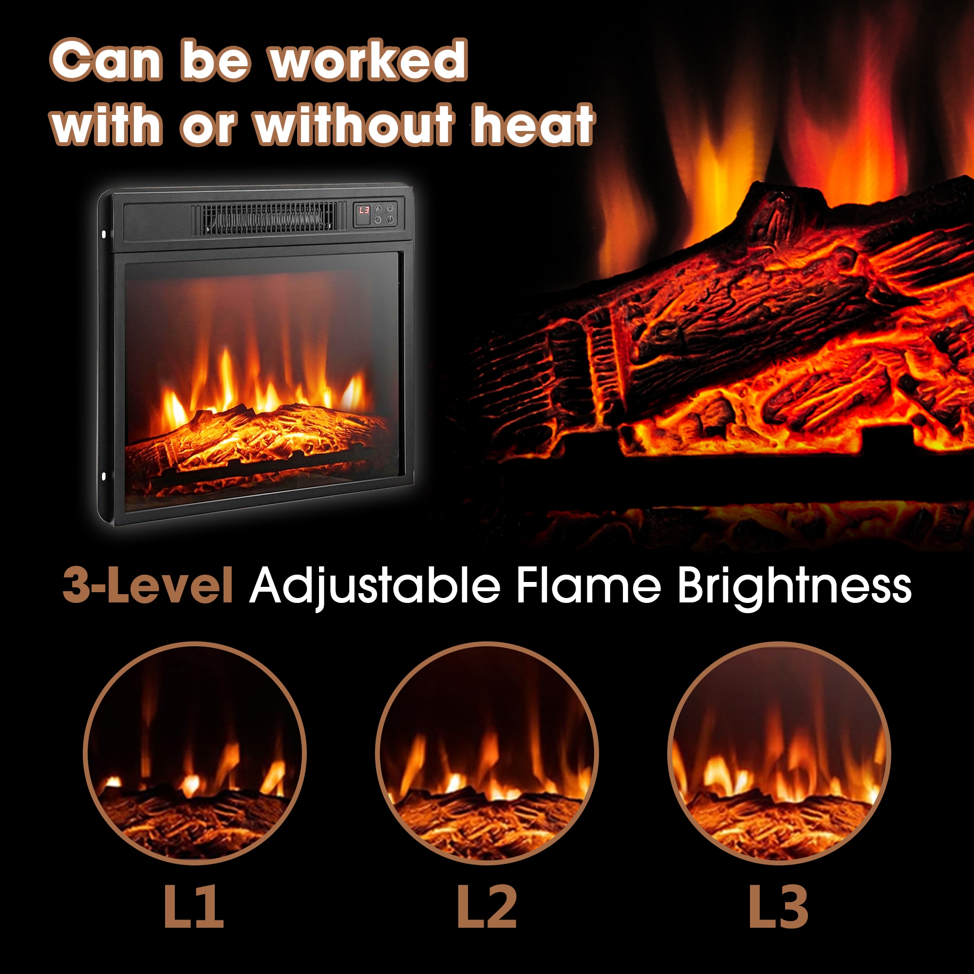 IHOMEadore BBJ01062-66-23G-WH Electric-Fireplaces - View #6
