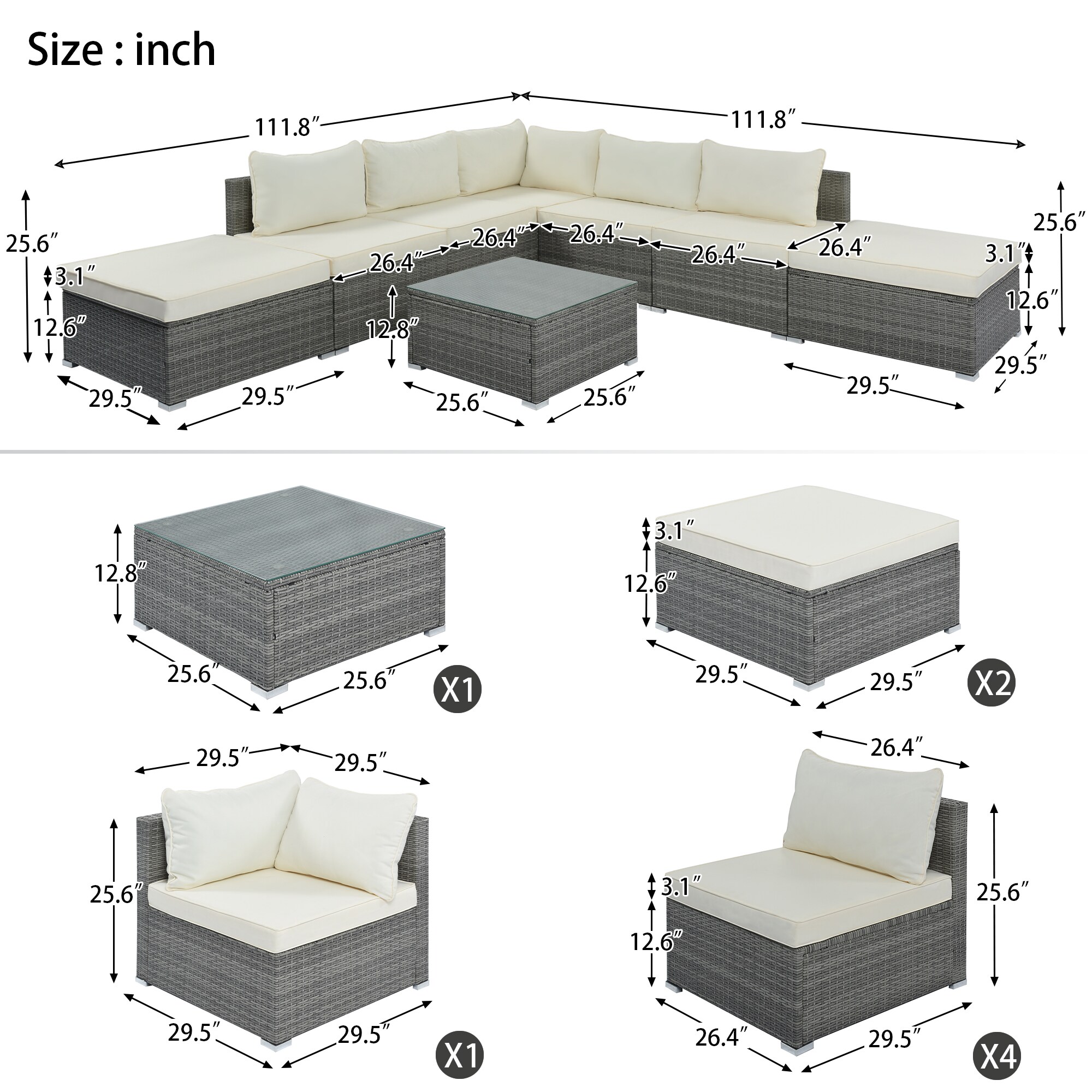 Bayfeve BF-217A-PCS Patio-Conversation-Sets - View #11