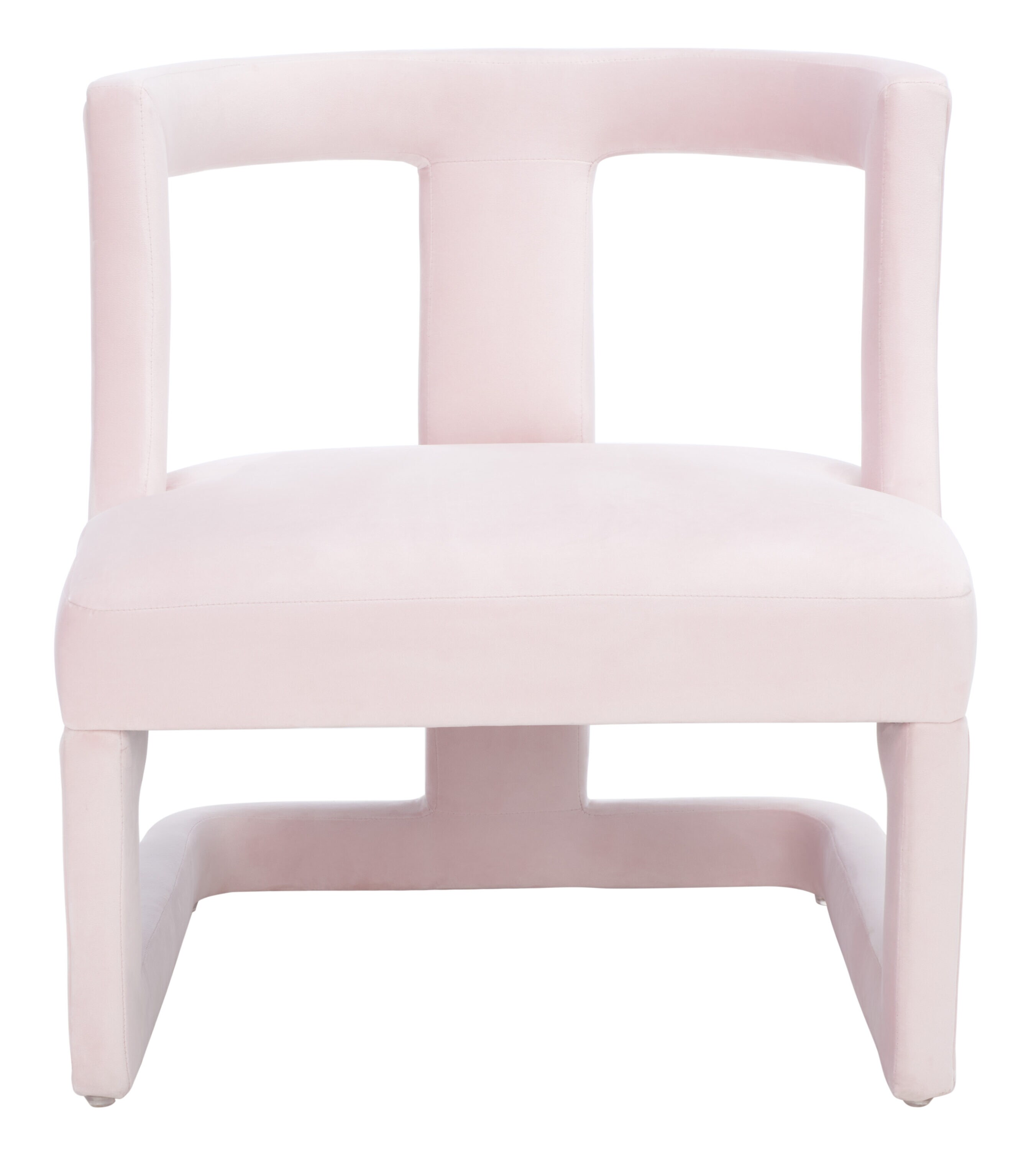 Safavieh Accent Chair Collection Modern Light Pink Velvet Barrel Chair ...