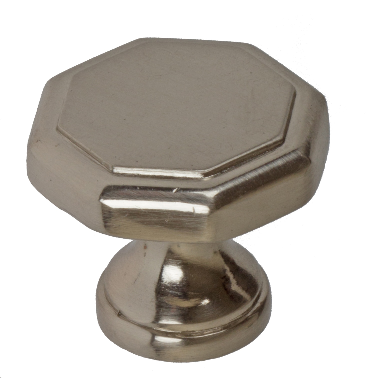 GlideRite Hardware 5330-SN-10 1-1/8 in. Classic Octagon Cabinet Knob - 10 Pack