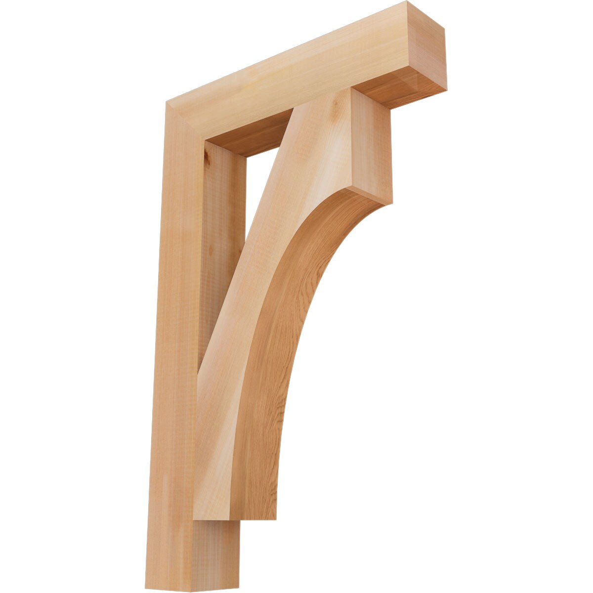 Ekena Millwork BKT04X20X32WTL05SWR Westlake block smooth 3-1/2-in x 20-in x 32-in Western red cedar Brown Wood Standard bracket