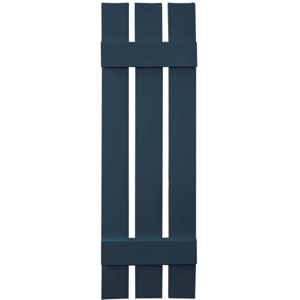 Vantage V5371243036 11.875-in W x 43-in H Classic Blue Board and batten Spaced Exterior Shutters ( 1 -Pack )