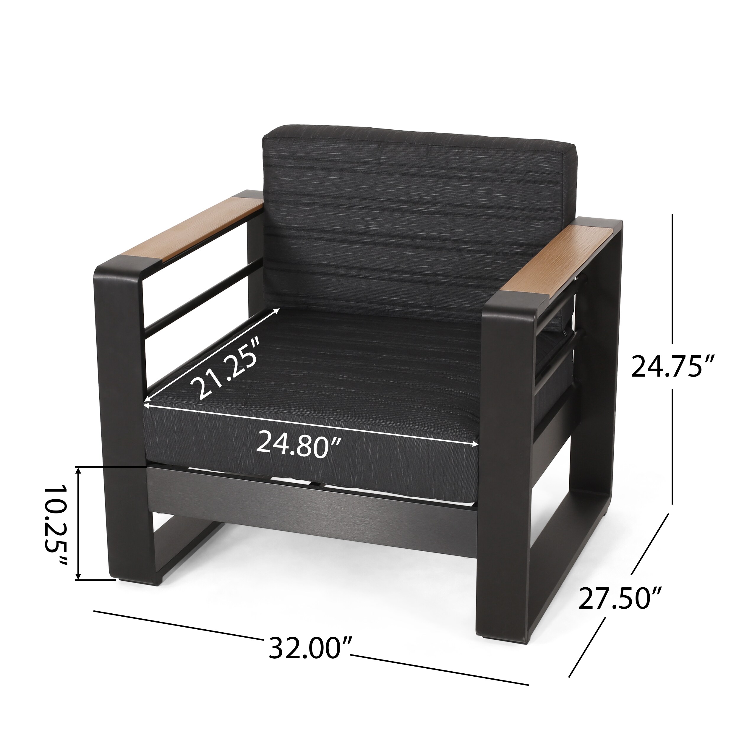 ModernLuxe L3P-71734.00BLK Patio-Sofas-Daybeds - View #5