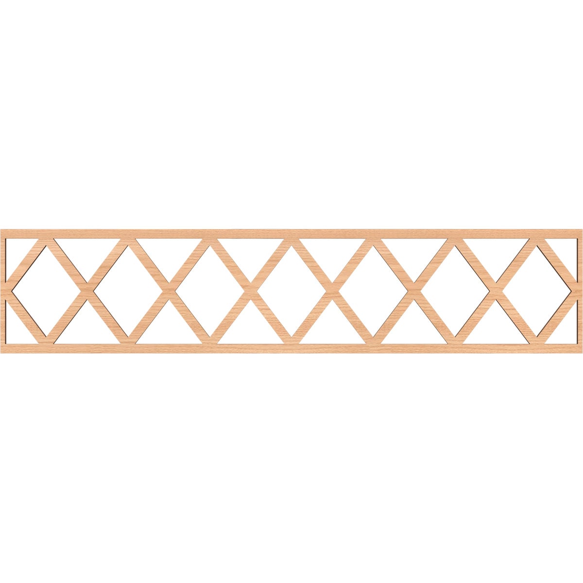 Ekena Millwork MLDA10X46WOLHI Wolford Fretwork Flat Trim 10-in x 3.9-ft Hickory Brown Unfinished 2156668 Pierced Wall Panel Moulding