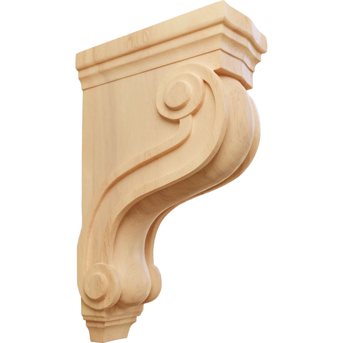 Ekena Millwork COR03X08X13TSRO 3.875-in x 8.0-in x 13-in Unfinished Red oak Wood Paintable/Stainable Corbel