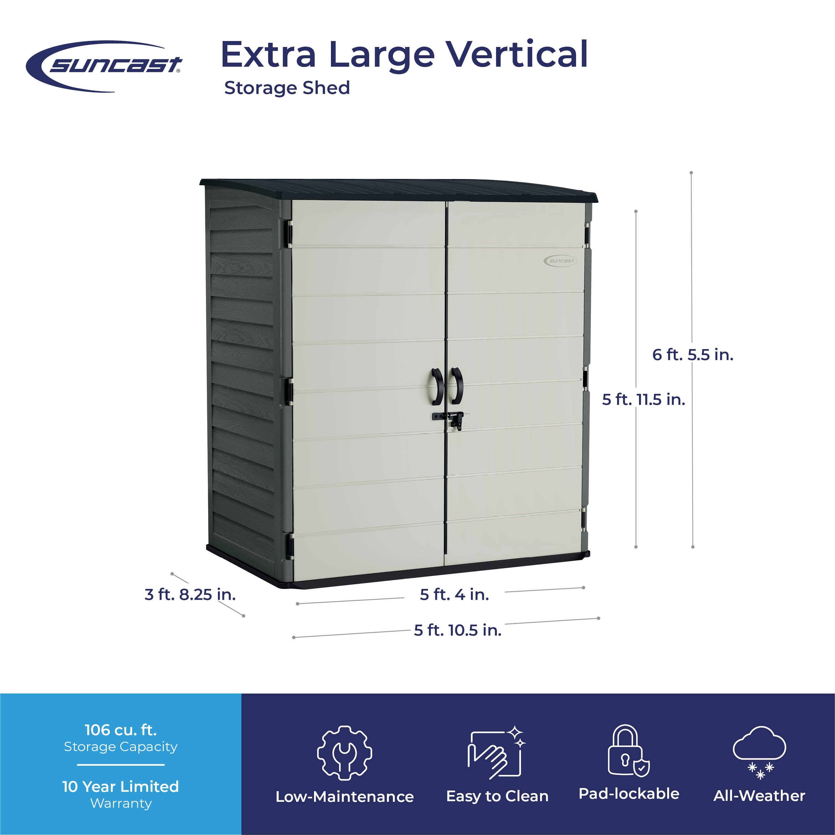 Suncast BMS6282D Vinyl-Resin-Storage-Buildings - View #4