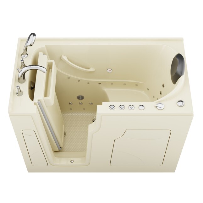 HD Series 53 in. Left Drain Quick Fill Walk-In Whirlpool and Air Bath Tub with Powered Fast Drain in Biscuit HD Series 53 in. Left Drain Quick Fill Walk-In Whirlpool and Air Bath Tub with Powered Fast Drain in Biscuit