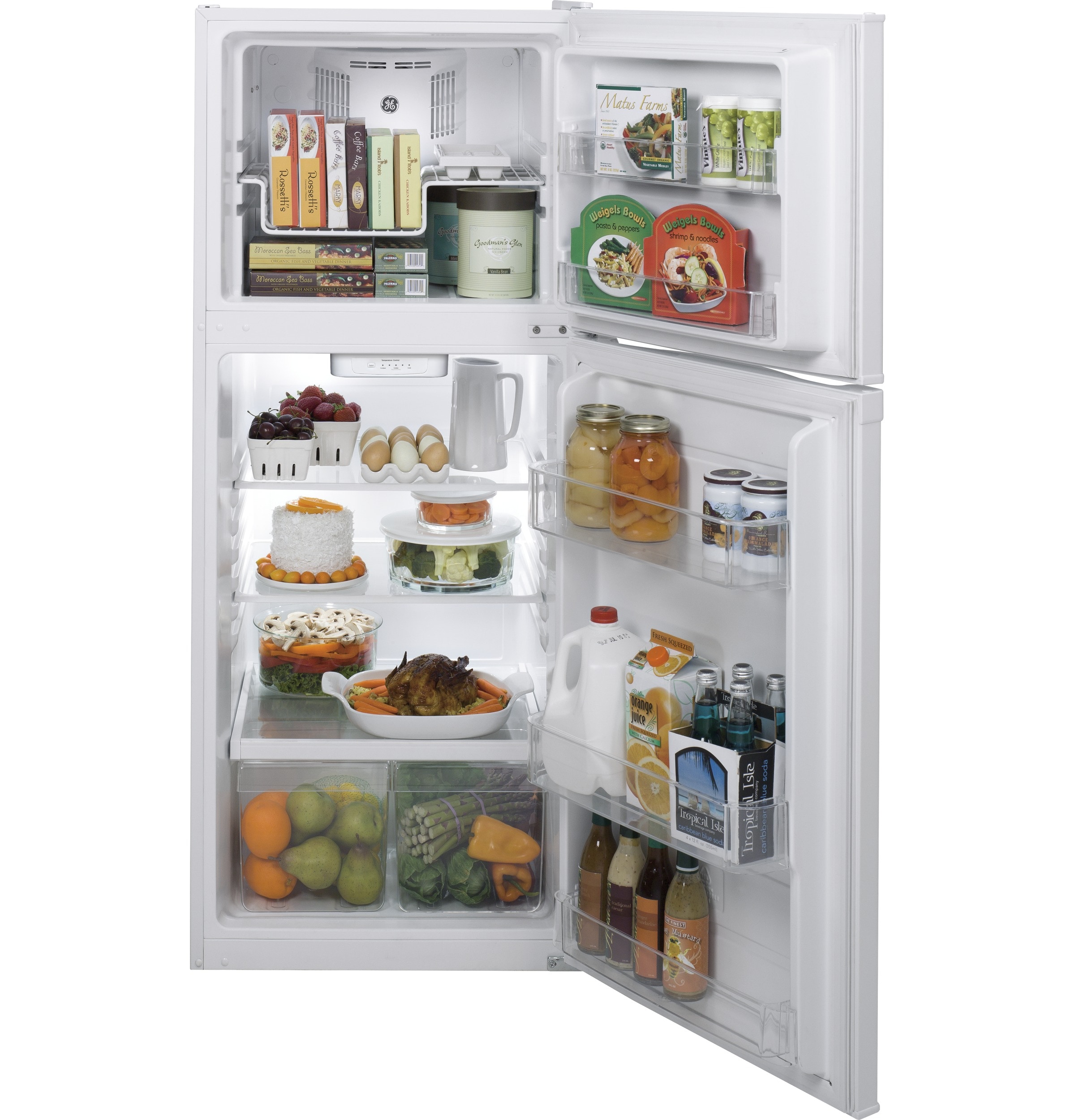 GE 11.6-cu ft Top-Freezer Refrigerator (White) ENERGY STAR in the  Top-Freezer Refrigerators department at