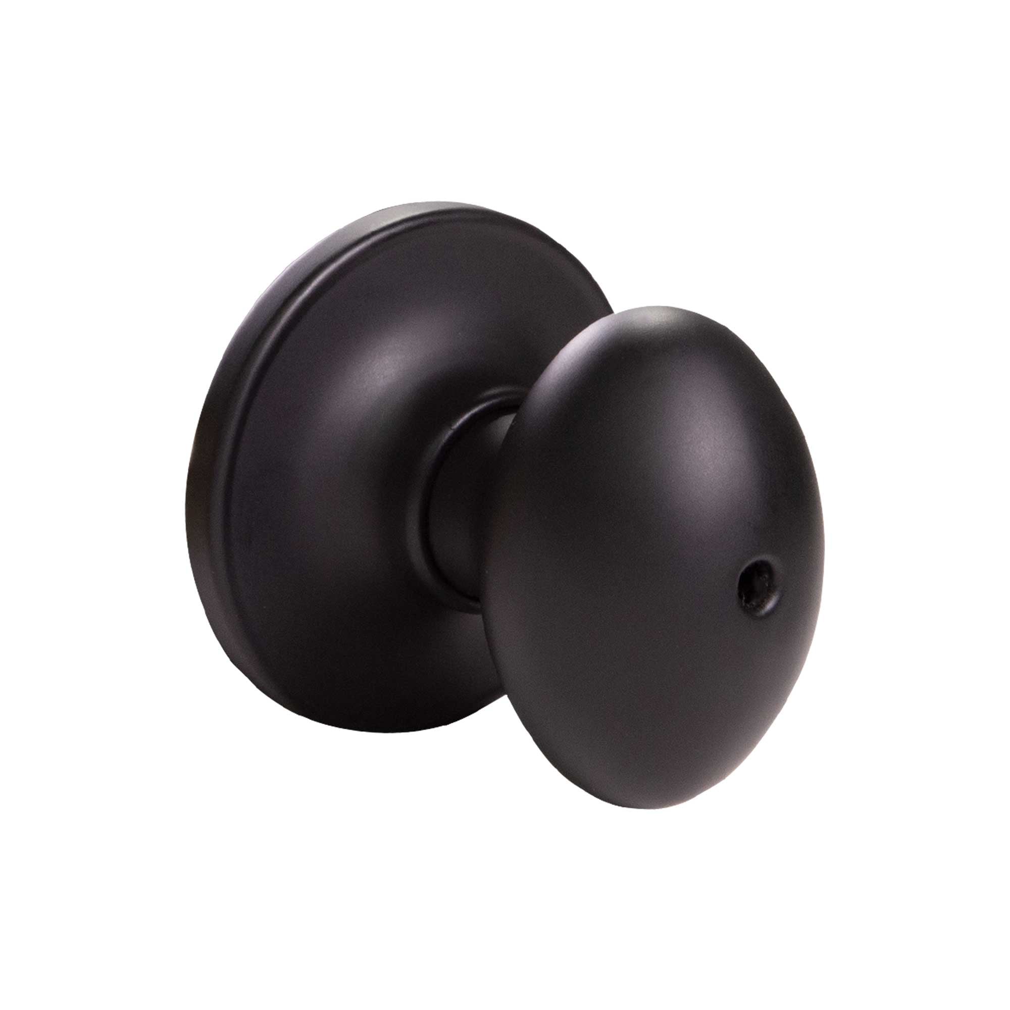 Design House Egg Matte Black Interior Bed Bath Privacy Door Knob In The   66115442 