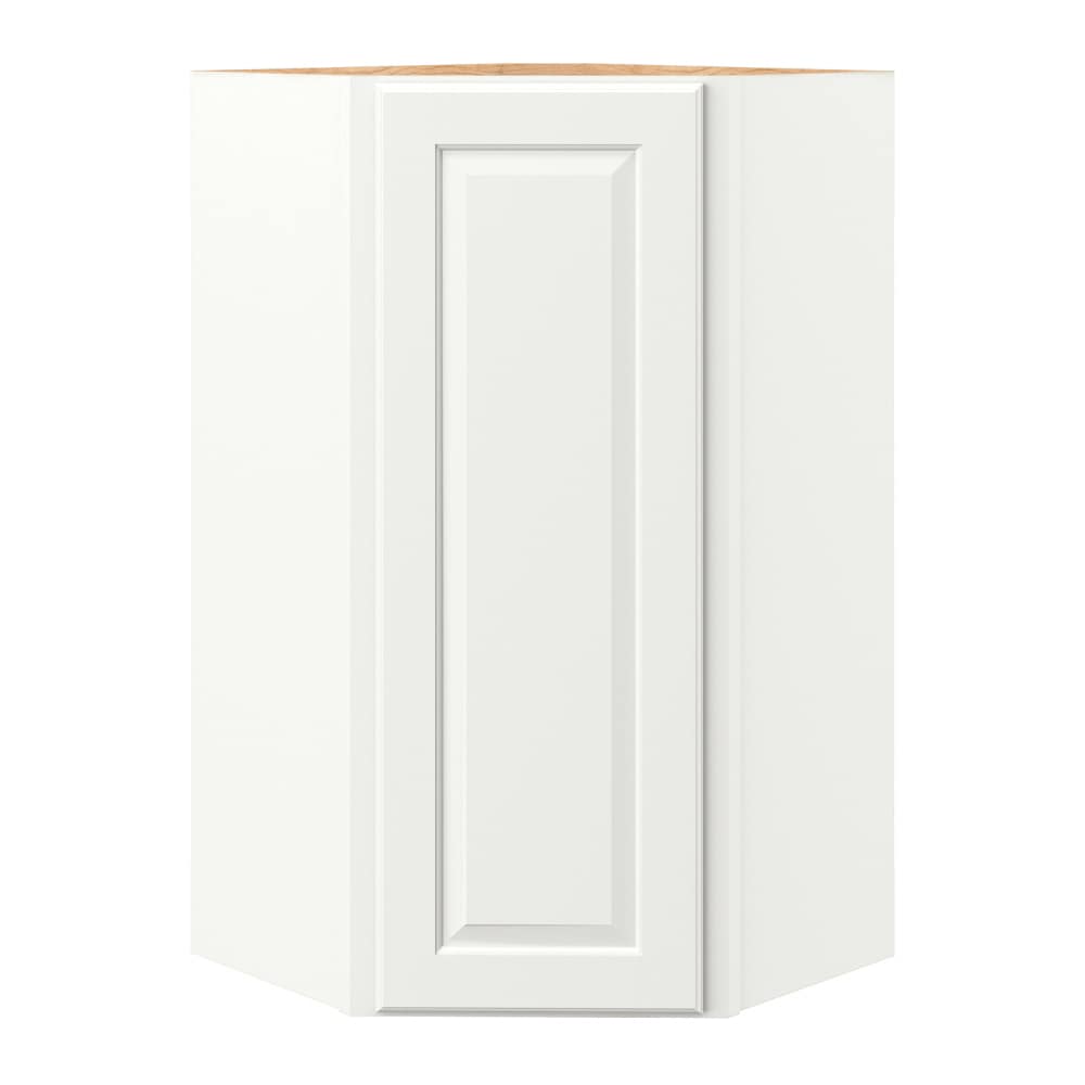 allen + roth Tilson 24-in W x 42.125-in H x 12-in D Linen Blind Corner Wall Fully Assembled Cabinet (Raised Panel Square Style)