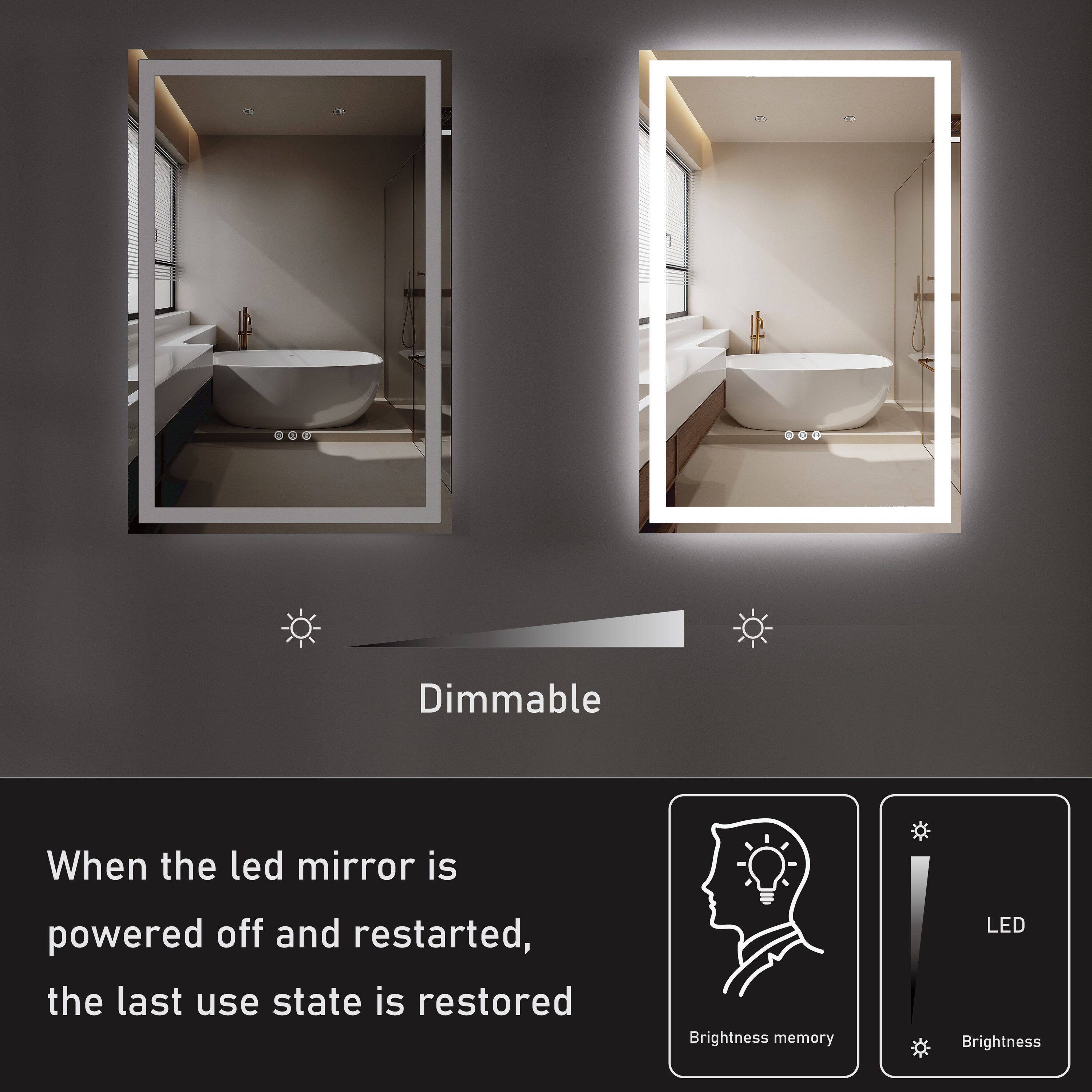 HomLux LMRECTFL6036 Decor-Mirrors - View #6
