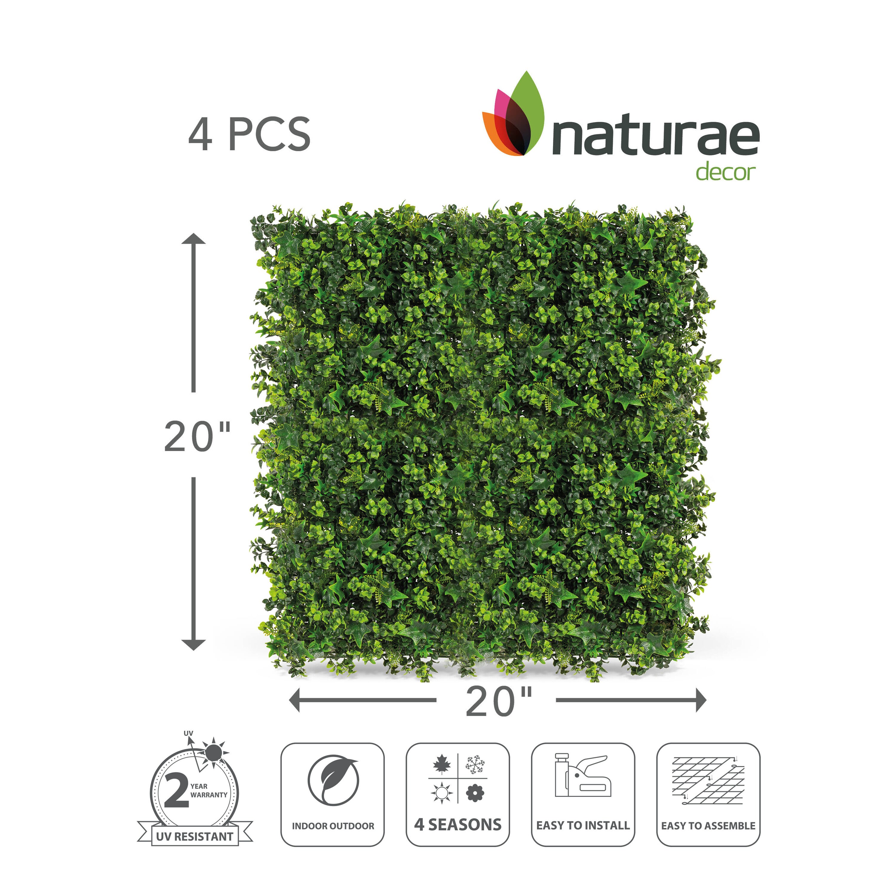 naturae decor 20.87-in W x 20.87-in H Green Leaf Garden Trellis in the ...