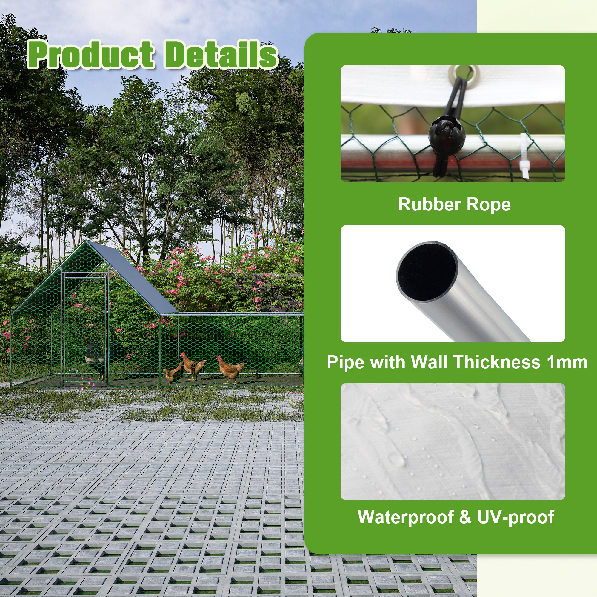 Xspracer ML-PCC224WP Chicken-Coops-Rabbit-Hutches - View #6