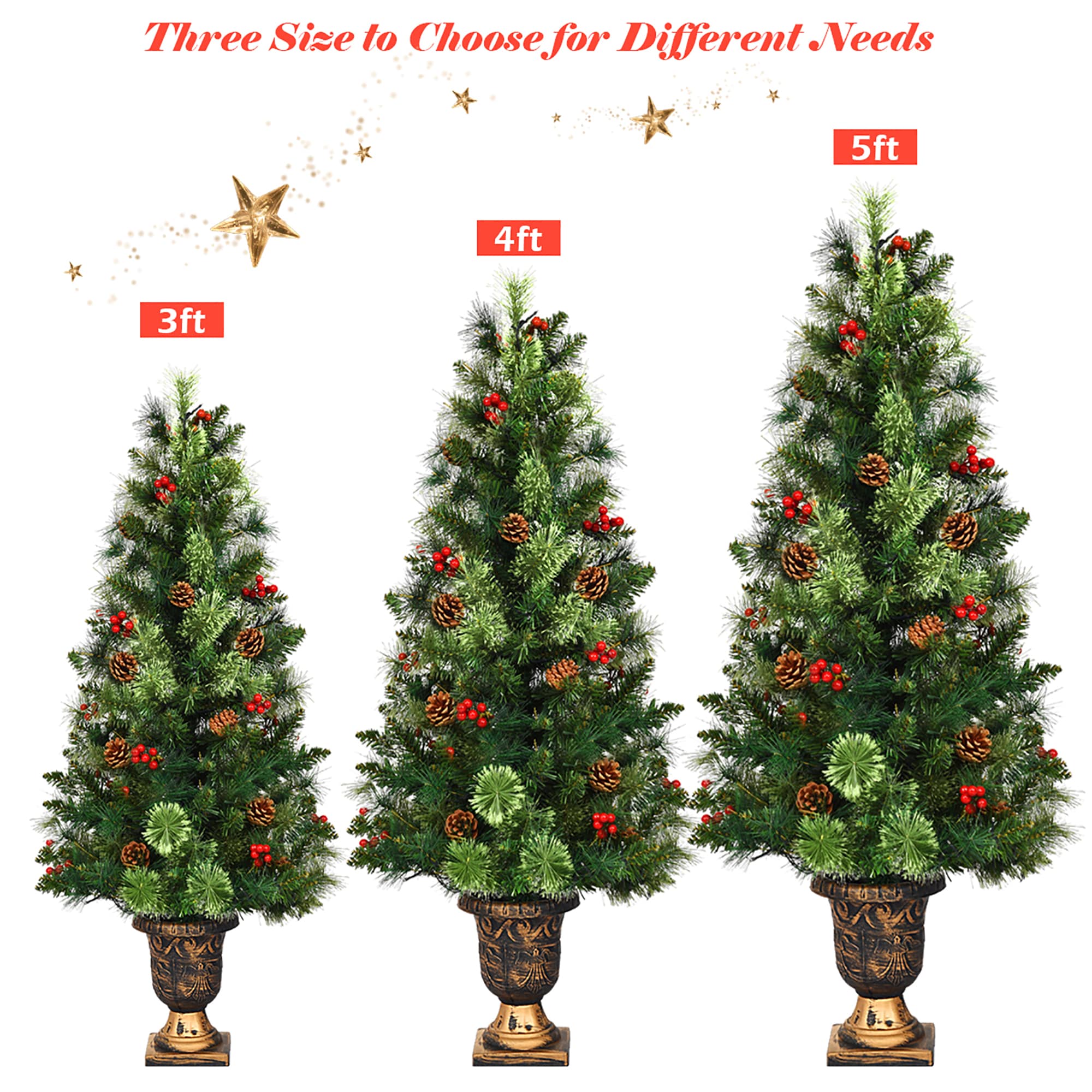 Goplus LWS00813 Artificial-Christmas-Trees - View #2