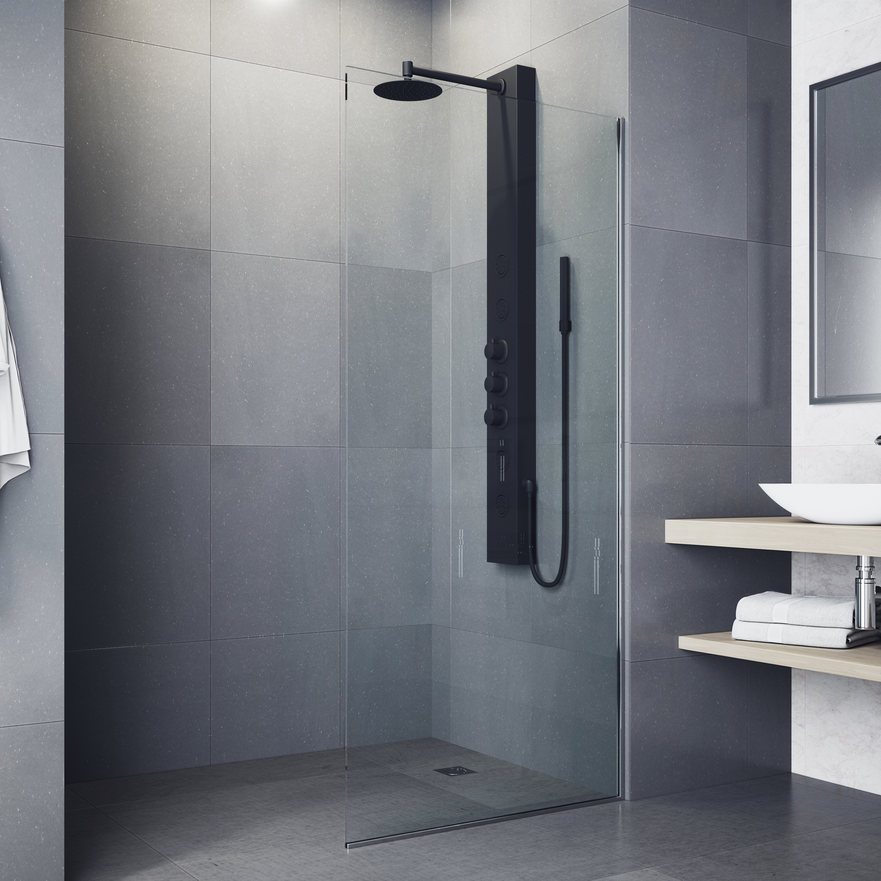 VIGO VG08013MB Showerhead-Bar-Panels - View #2