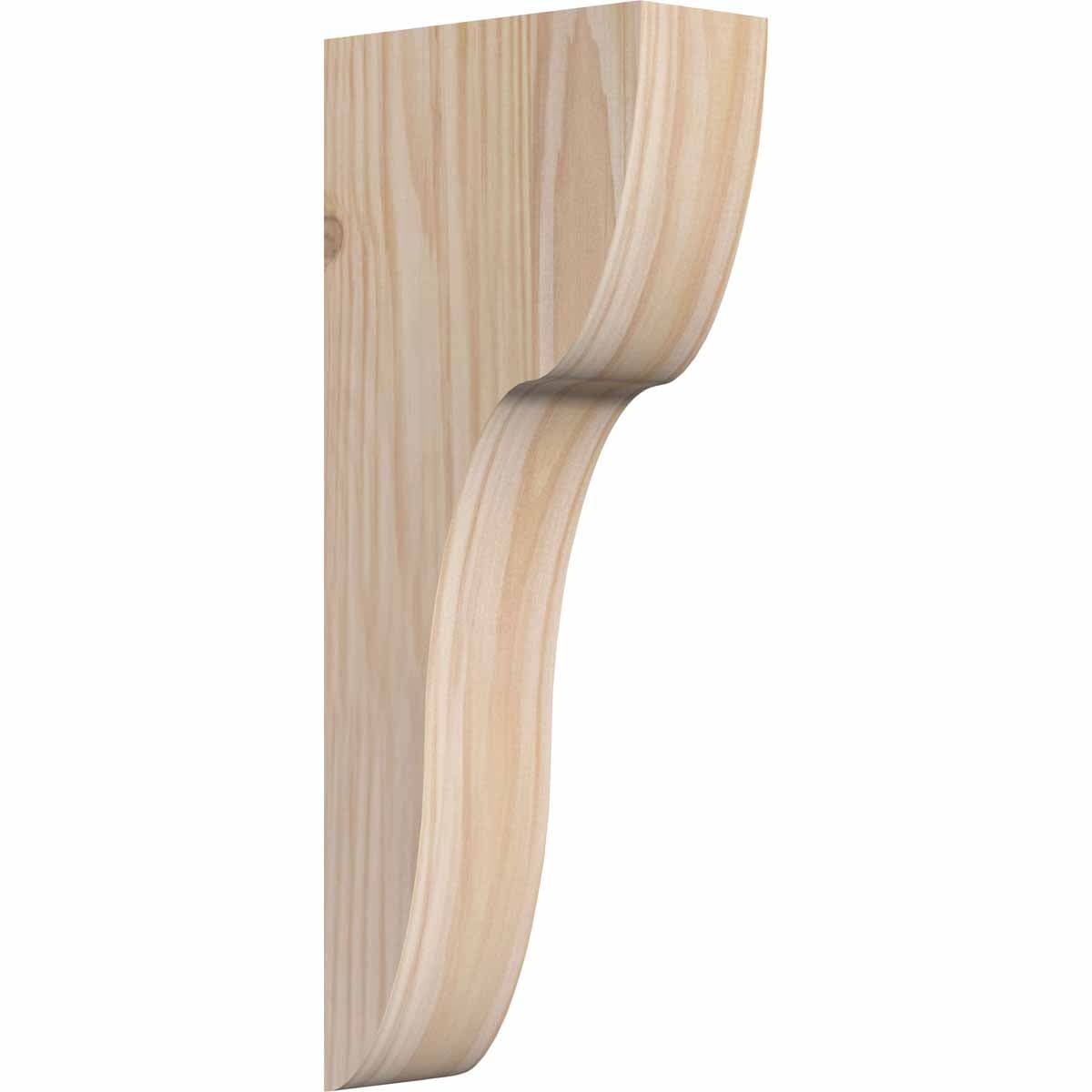 Ekena Millwork COR04X08X20CAR00SDF 3.5-in x 8-in x 20-in Carmel Unfinished Douglas fir Wood Paintable/Stainable Corbel