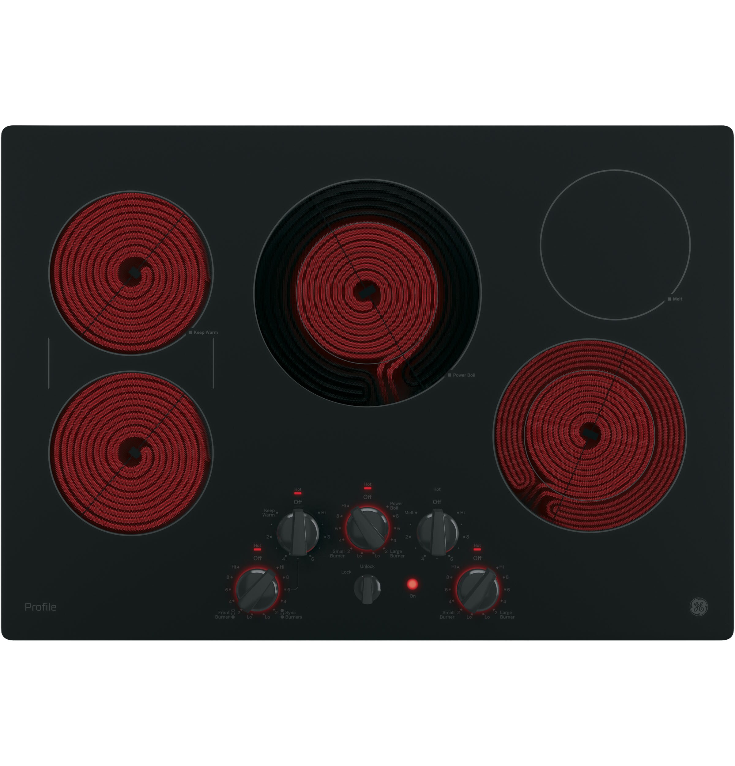 GE® 30 Black Electric Cooktop