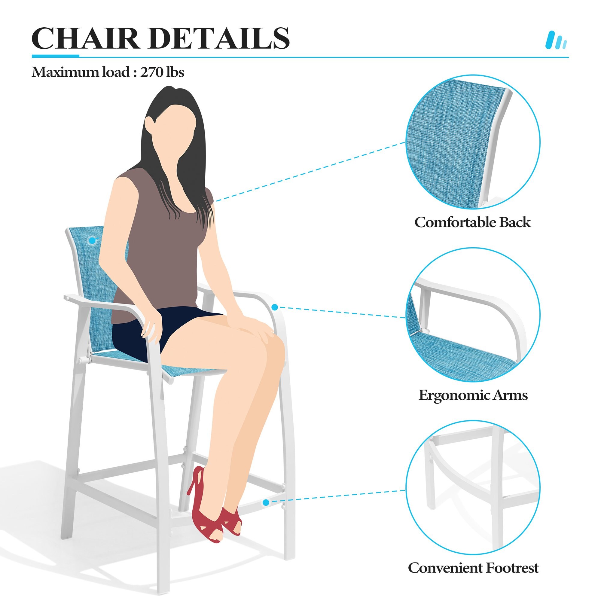 Crestlive Products CL-ST001WGB Patio-Chairs - View #8