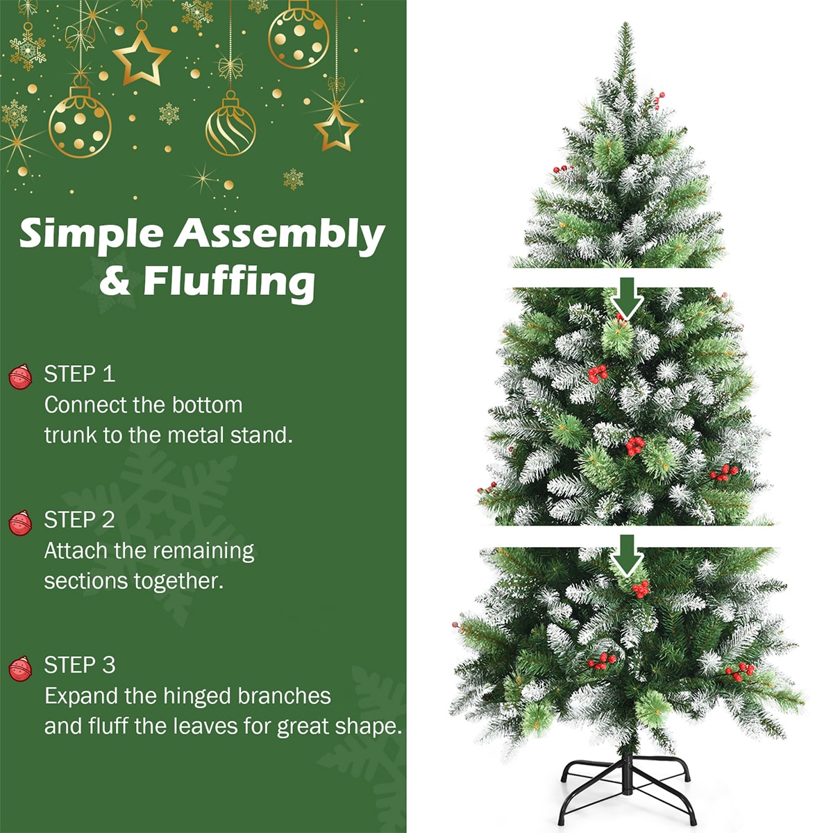 WELLFOR CM-HJY-23548 Artificial-Christmas-Trees - View #4