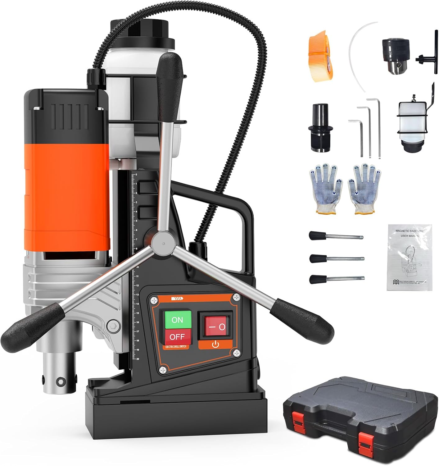 Garvee Mag Drill Press 1650W 810RPM Magnetic Drilling System 40mm Boring Diameter 2922LB Magnet Force