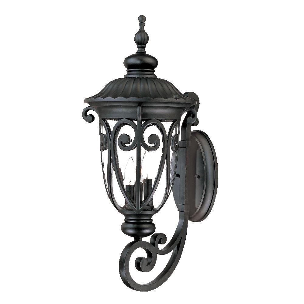 Acclaim Lighting 2121BK Naples 3 -Light 27-in H Matte Black Hardwired Outdoor Wall Light
