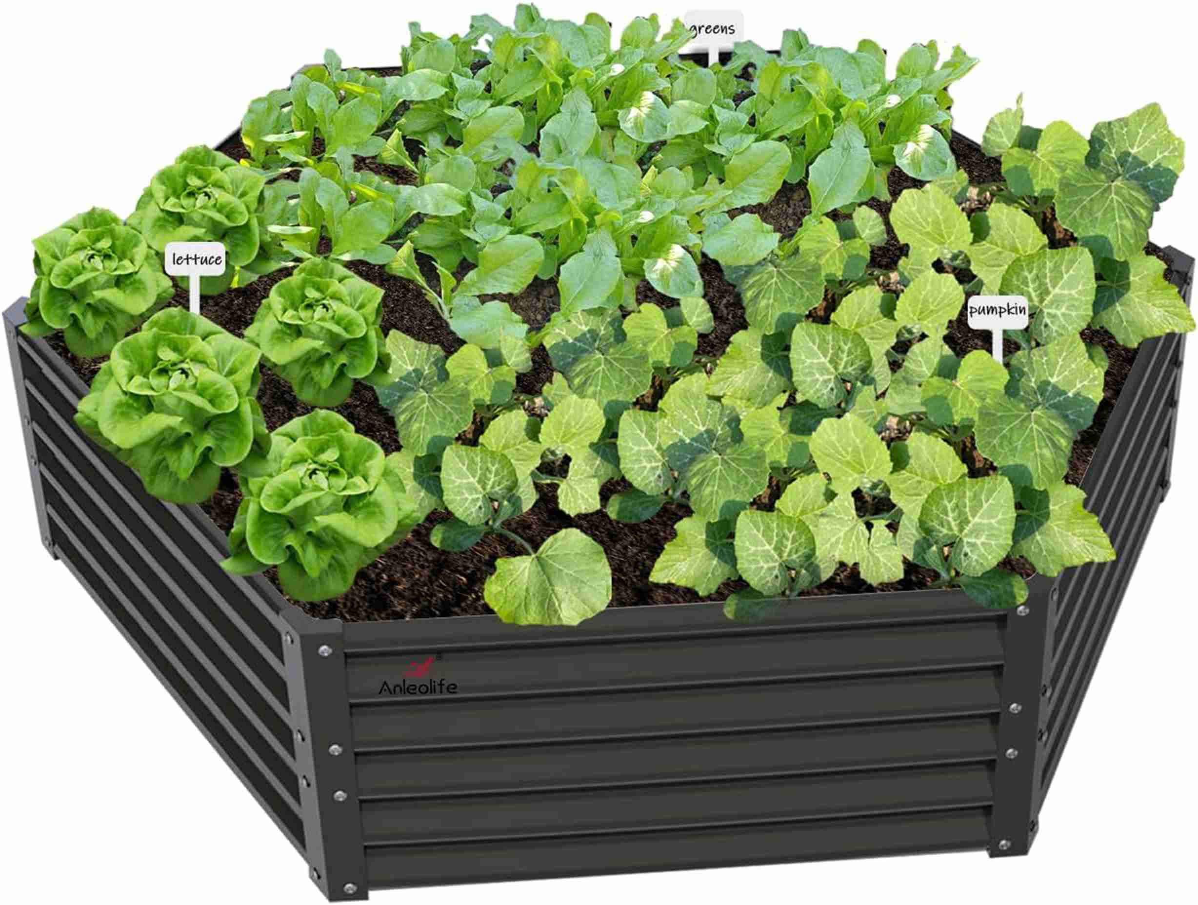 Runesay QCGABED04-01 43.45-cu ft 60-in W x 70-in L x 18-in H Gray Galvanized Metal Raised Garden Bed