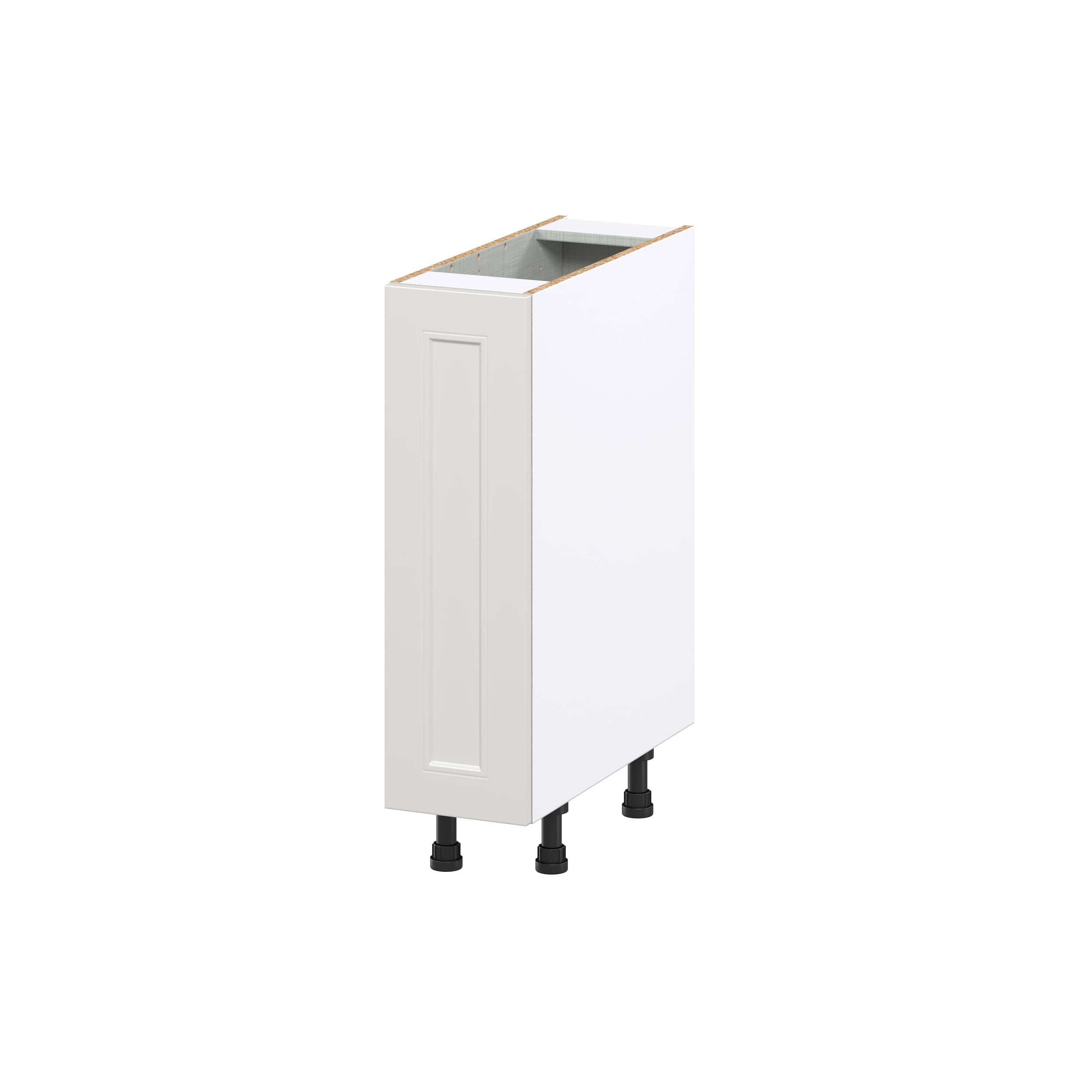 Hugo&Borg DSB9FHPOL-BE Belcourt 9-in W x 34.5-in H x 25-in D Painted Light Gray Pull-out cabinet Base Fully assembled Cabinet (Recessed Panel Shaker)