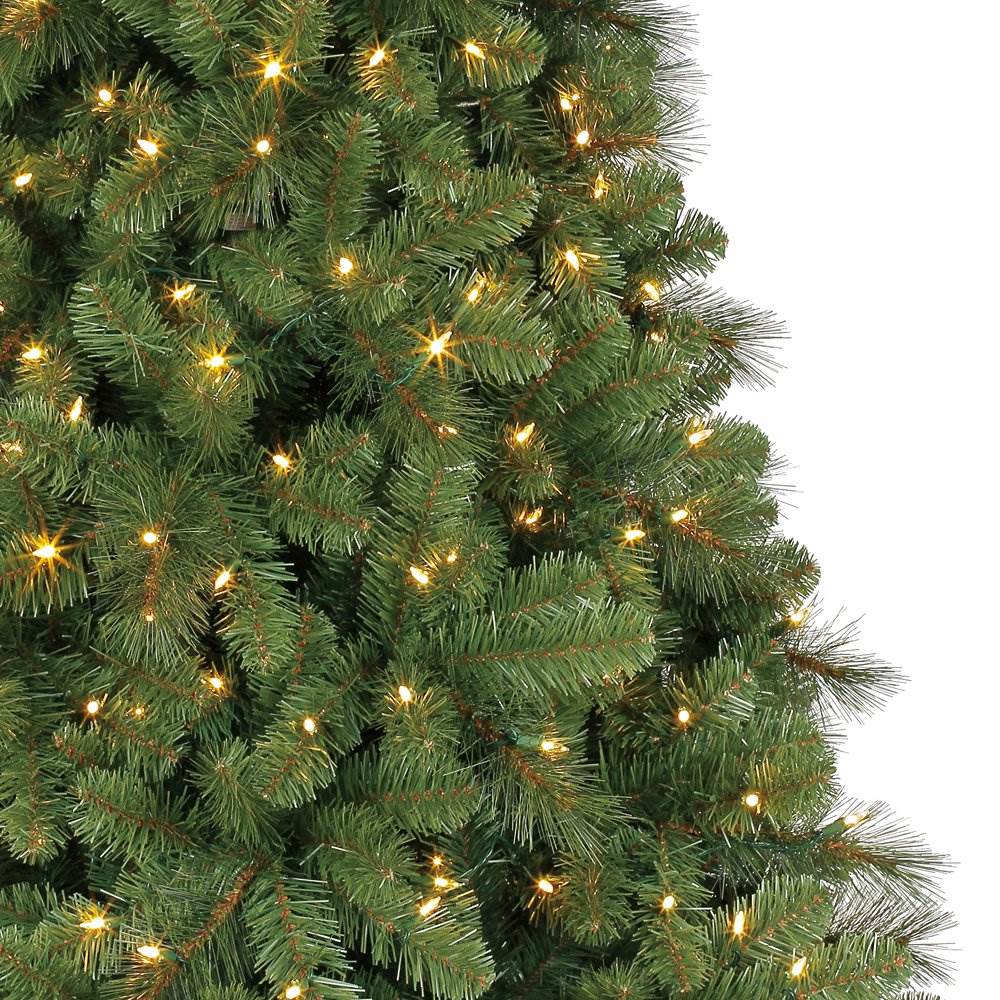 Home Heritage 9-ft Pine Pre-lit Traditional Artificial Christmas Tree 