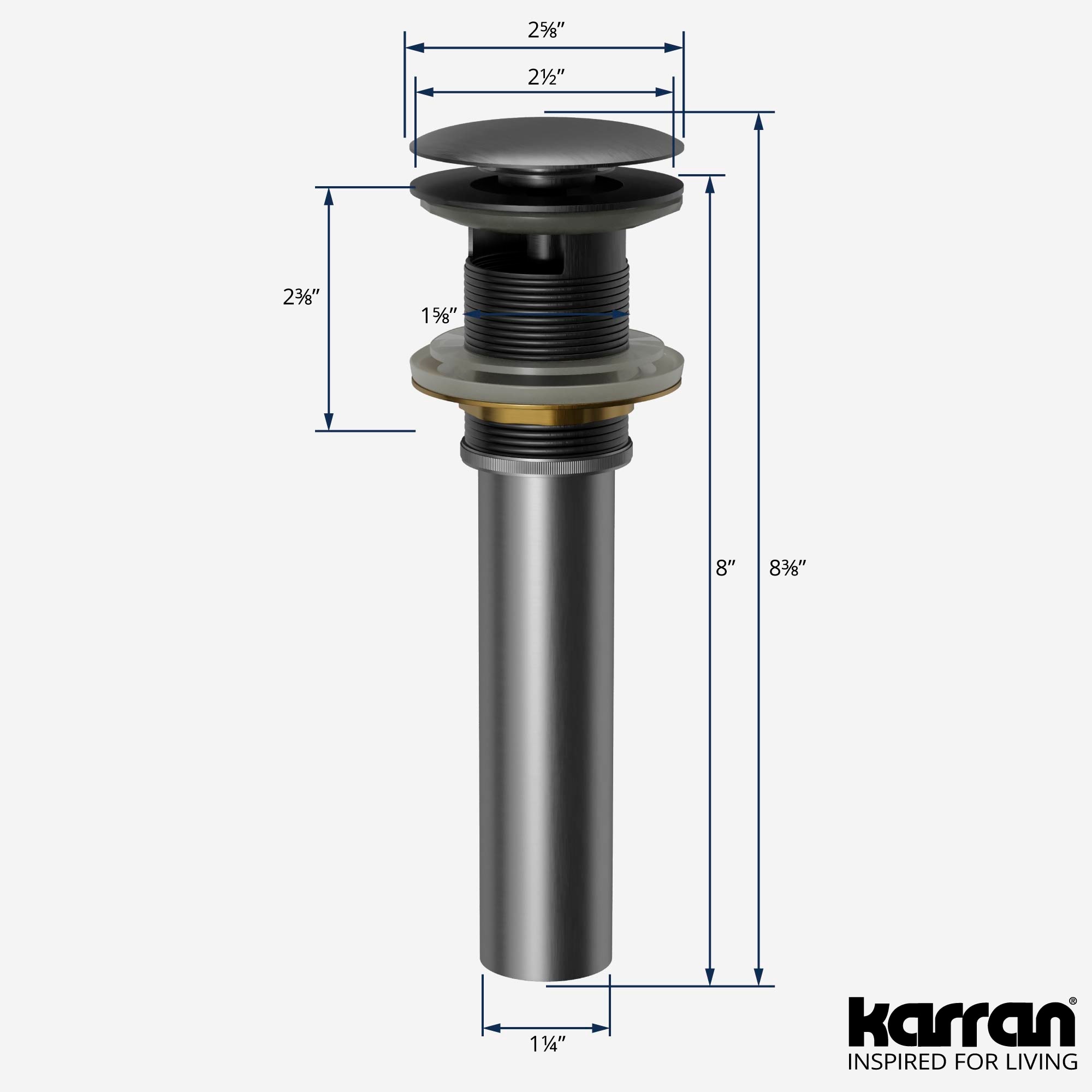 Karran PUOF25GG Popup-Drains-Accessories - View #3