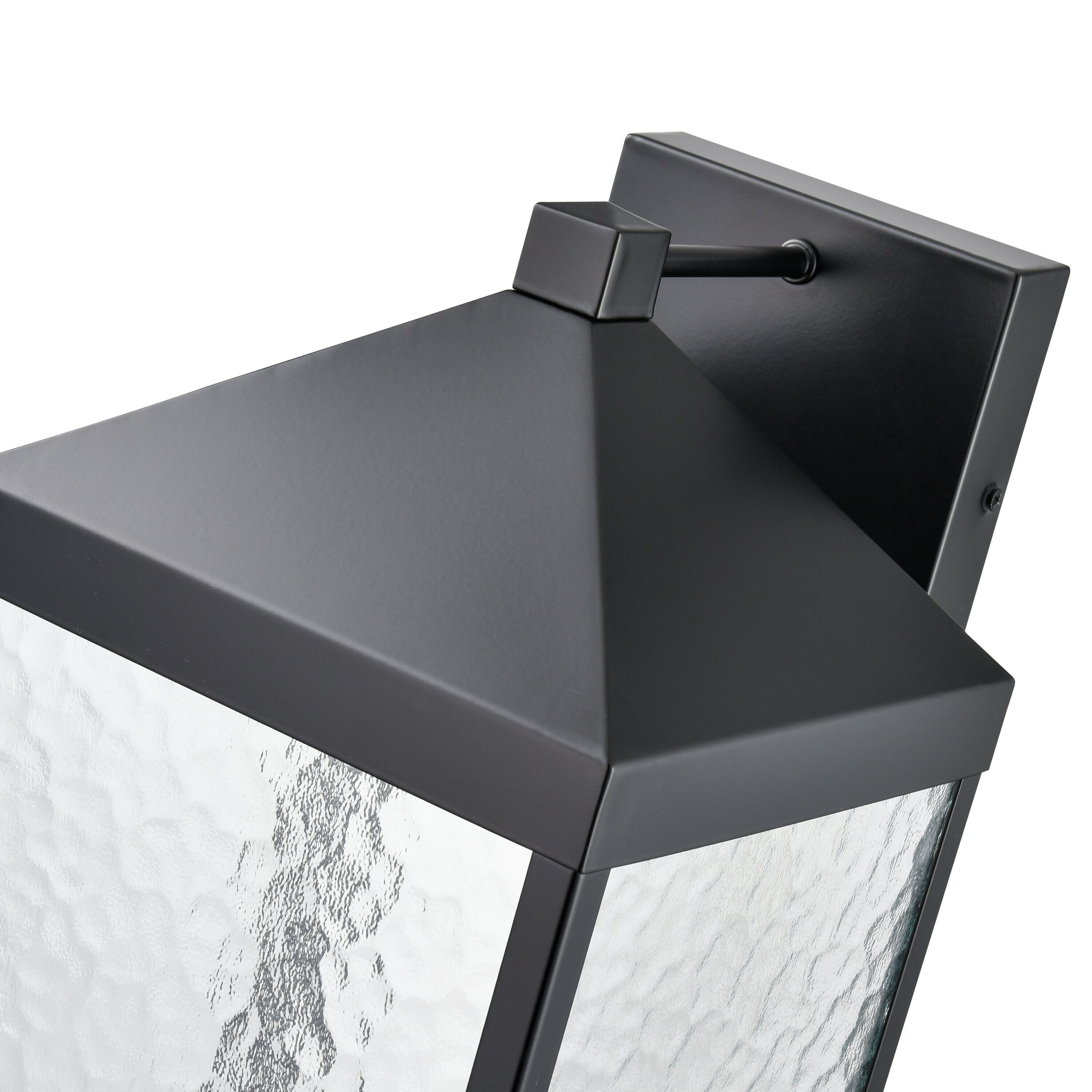Aaron 18" Black Metal Lantern-Style Outdoor Sconce